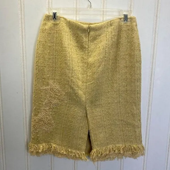 RENATO NUCCI gold tweed skirt 834