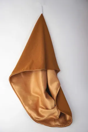 Reversible Silk Hair Towel In Tan