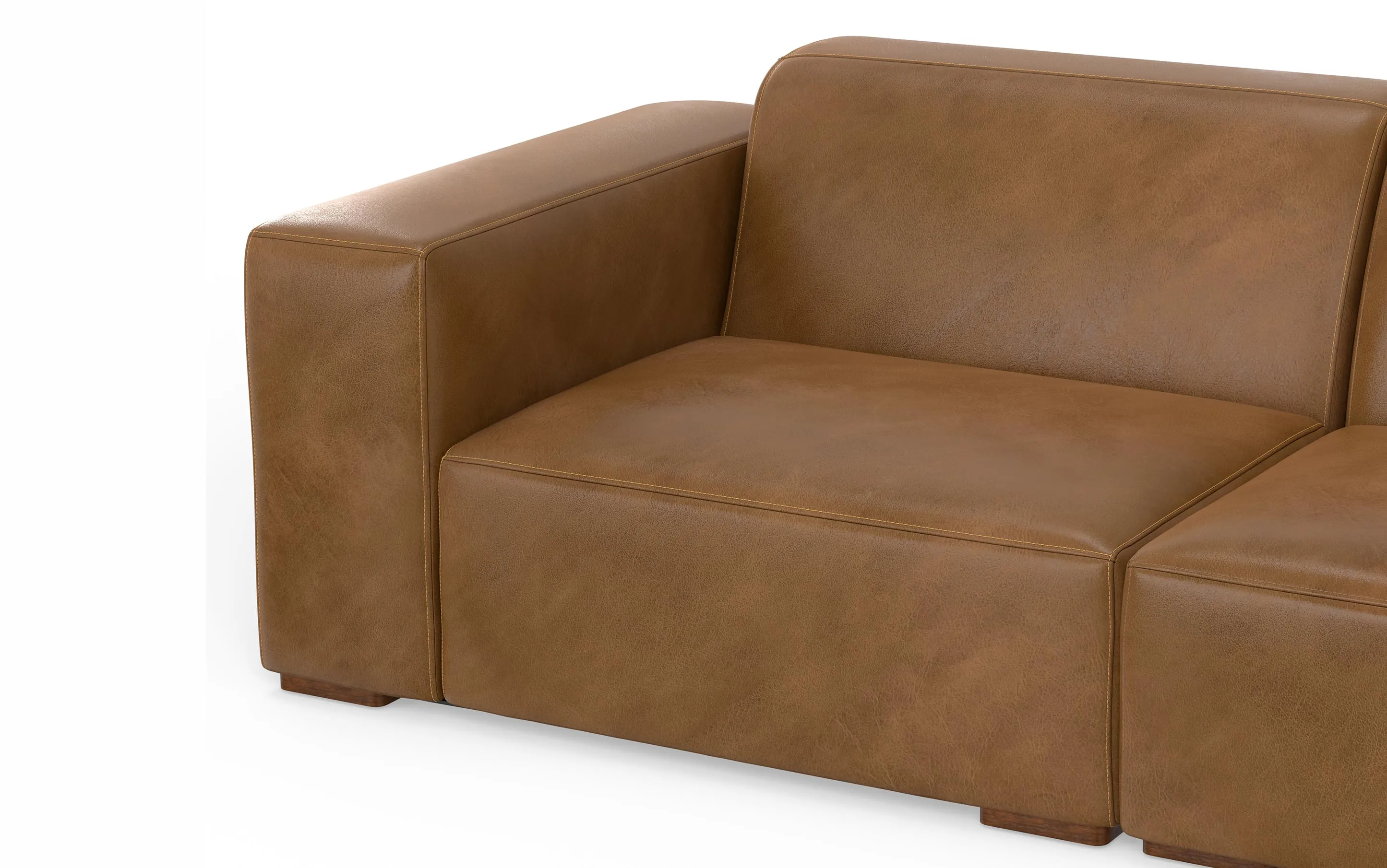 Rex 3 Seater Sofa and Ottoman in Genuine Leather