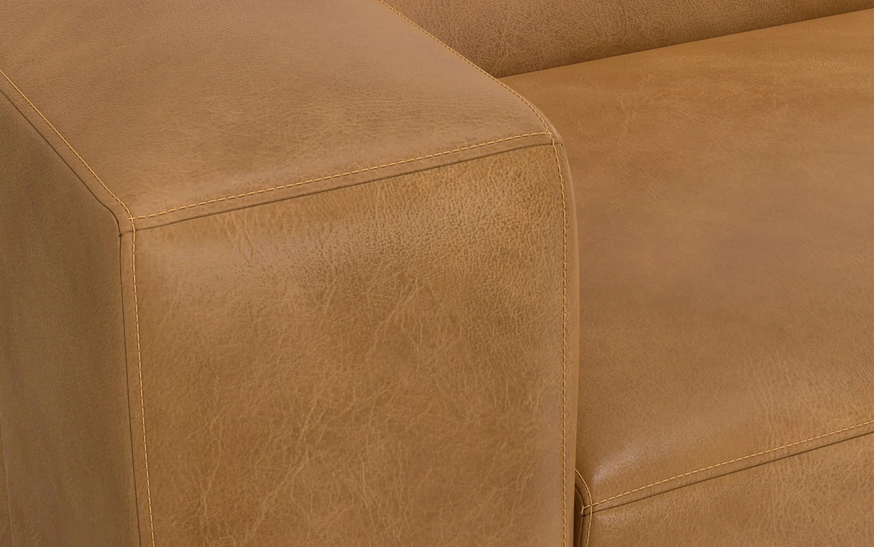 Rex 3 Seater Sofa and Ottoman in Genuine Leather