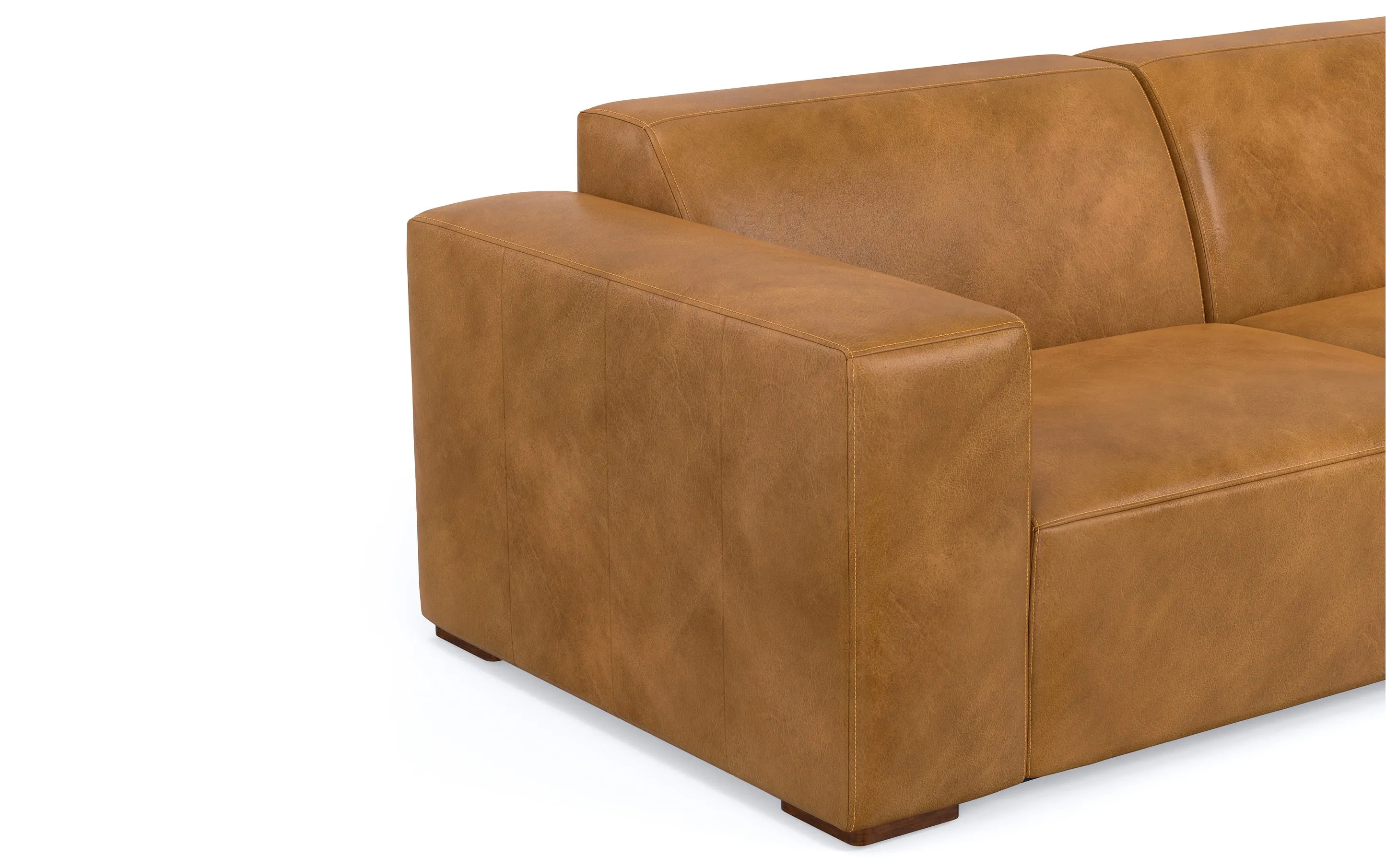 Rex 3 Seater Sofa and Ottoman in Genuine Leather