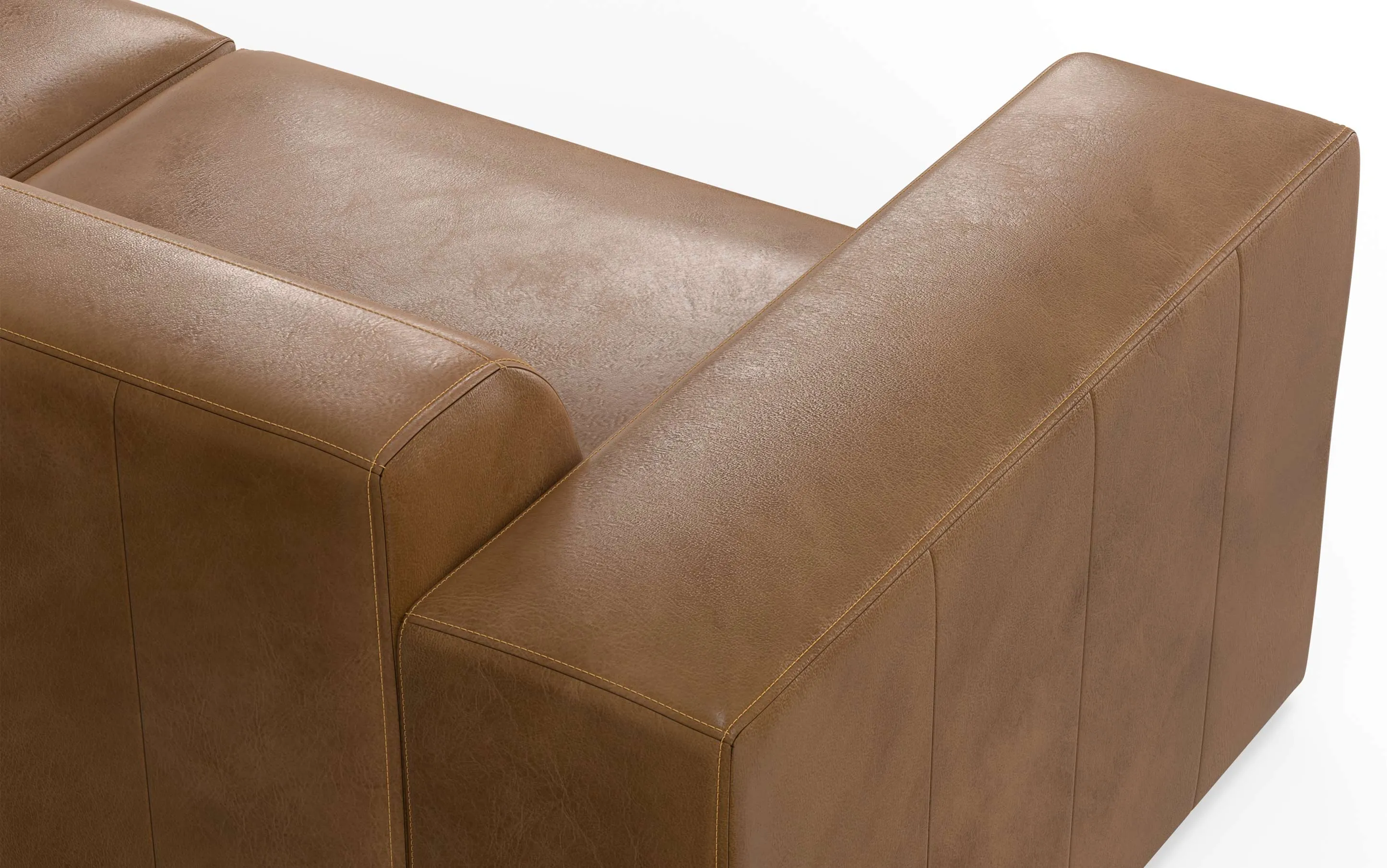 Rex 3 Seater Sofa and Ottoman in Genuine Leather