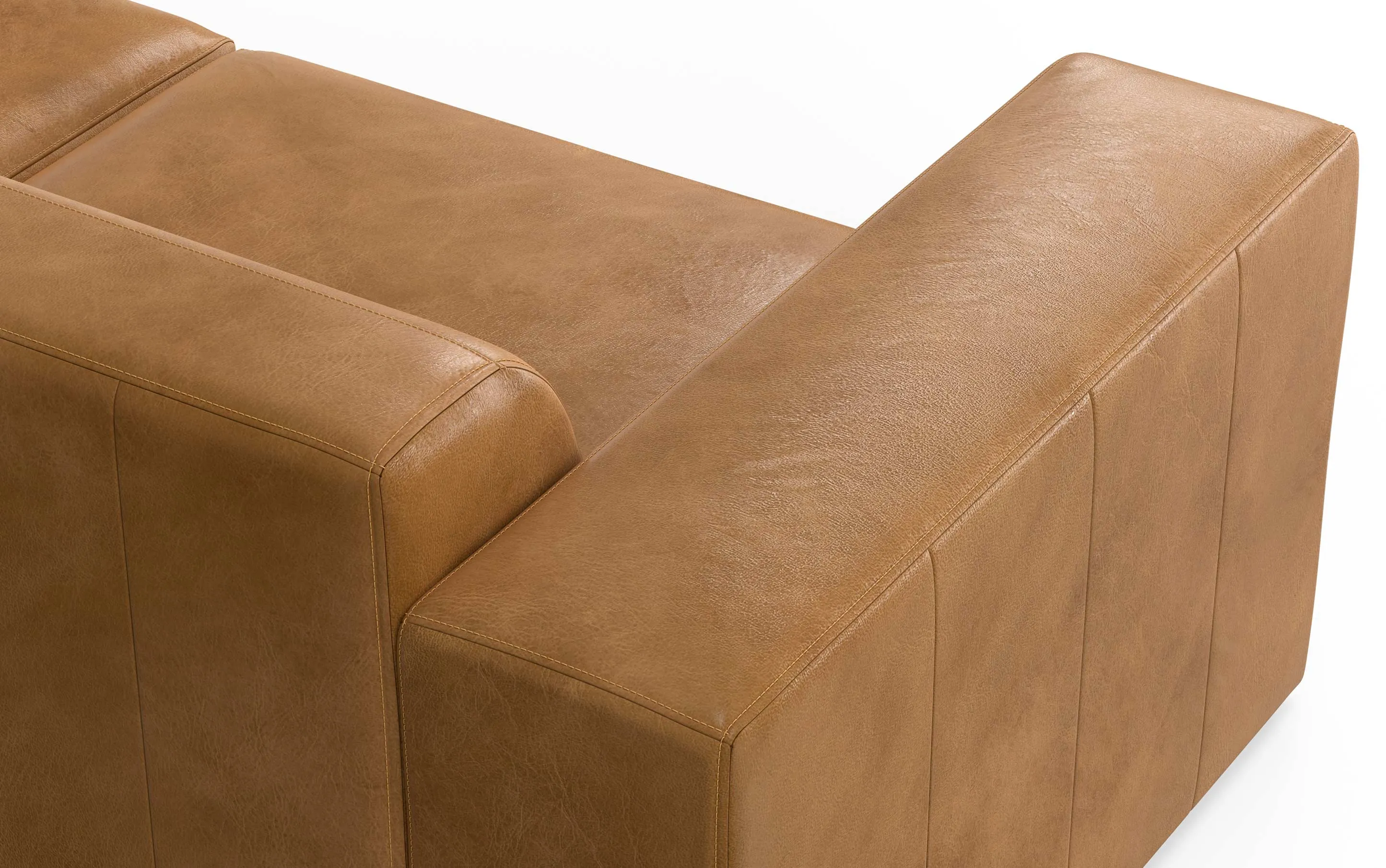 Rex 3 Seater Sofa and Ottoman in Genuine Leather