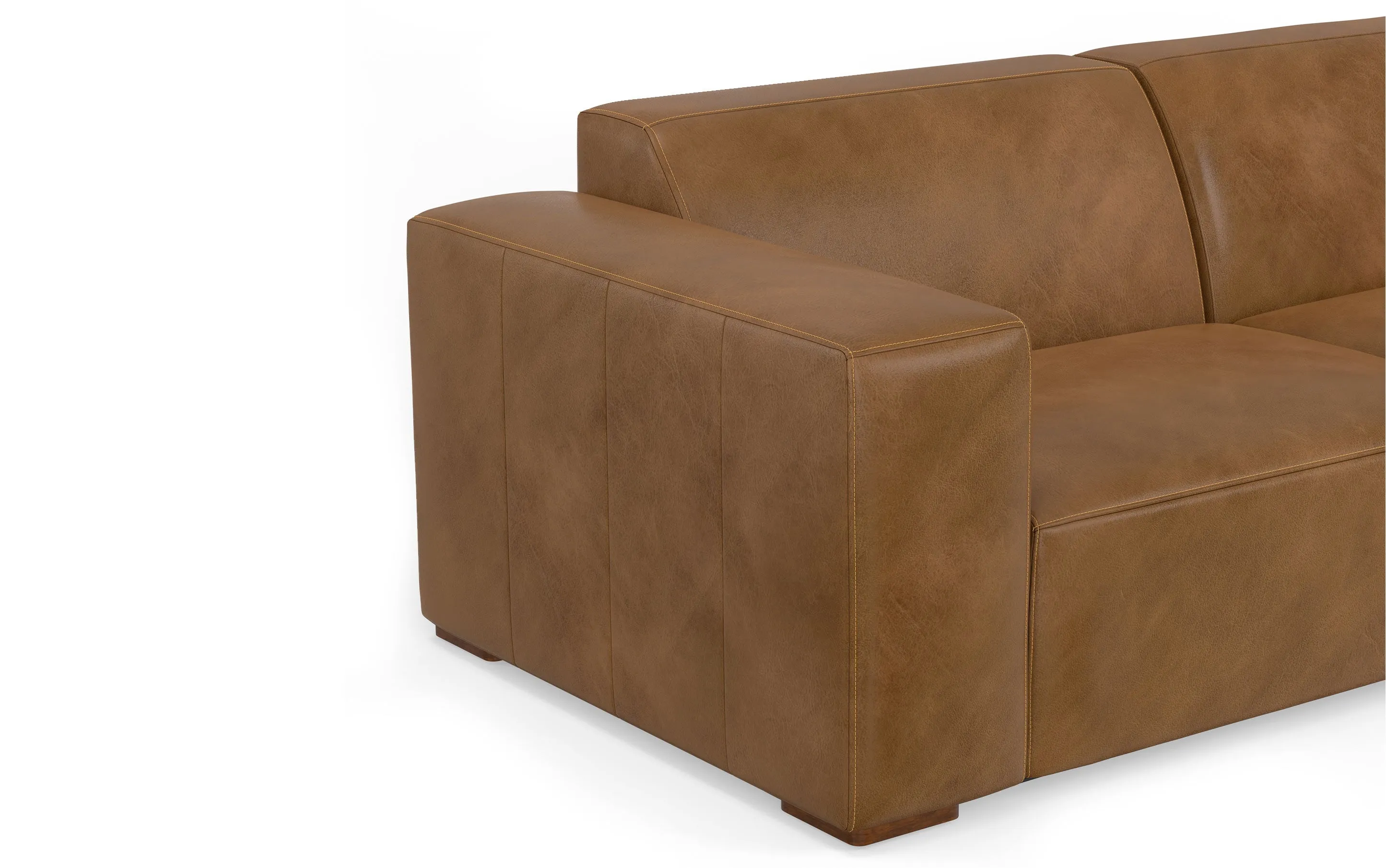 Rex 3 Seater Sofa and Ottoman in Genuine Leather