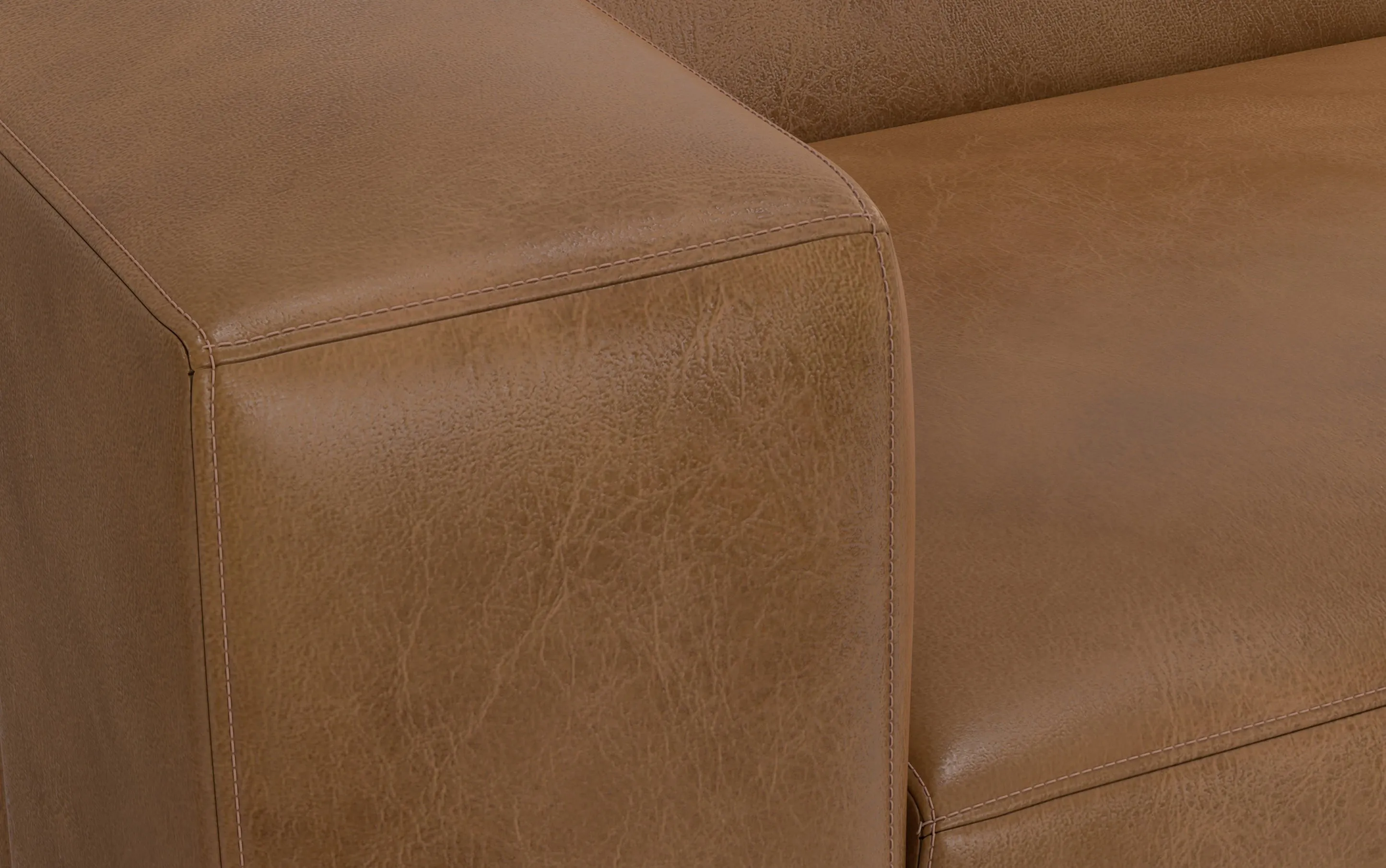 Rex 3 Seater Sofa and Ottoman in Genuine Leather