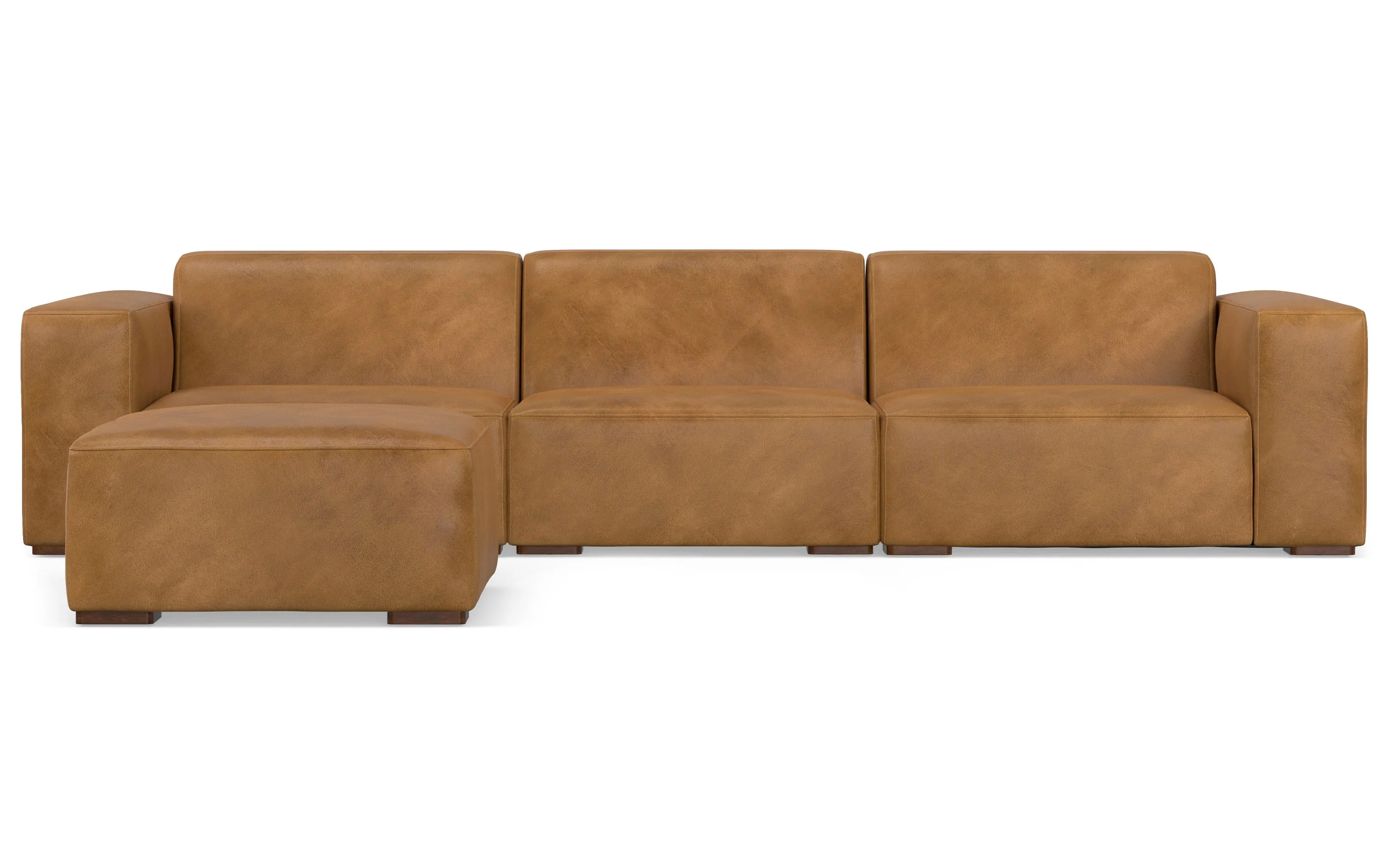 Rex 3 Seater Sofa and Ottoman in Genuine Leather