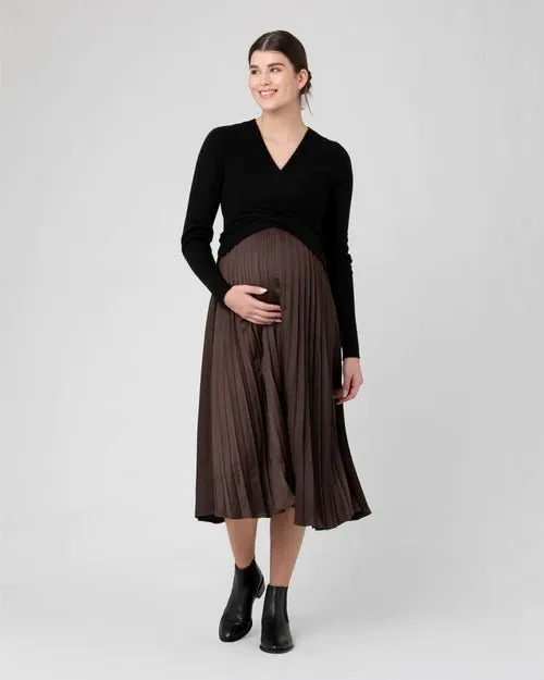 Ripe Maternity Satin Pleat Skirt