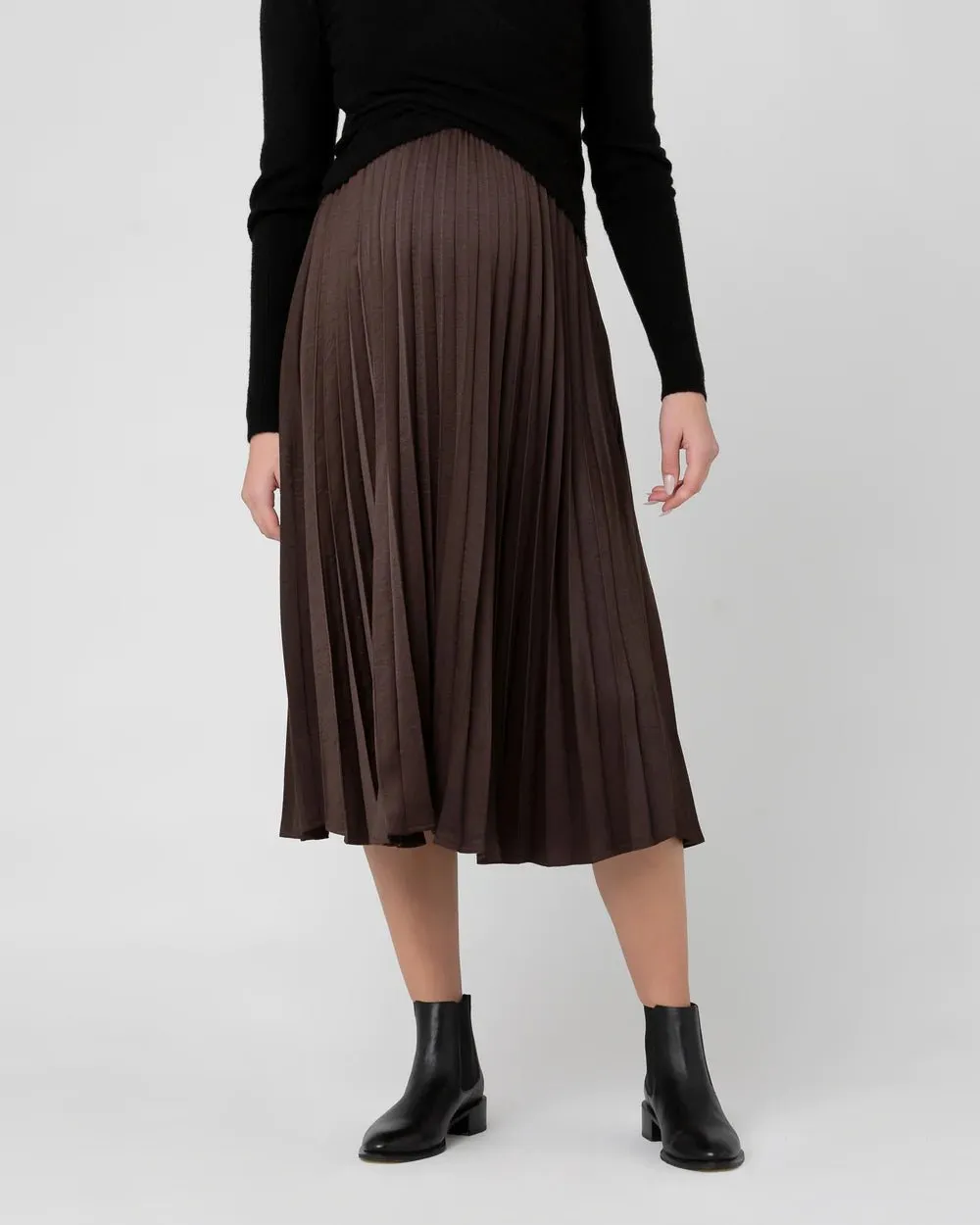 Ripe Maternity Satin Pleat Skirt