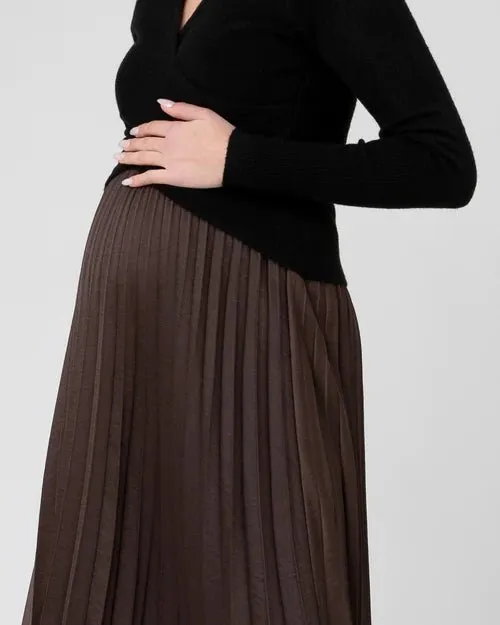 Ripe Maternity Satin Pleat Skirt