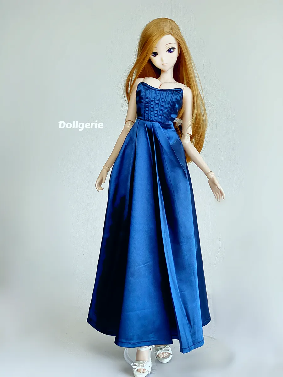 Royal Blue Semi-Sweetheart A-line Gown for SmartDoll and DD (fits S, M, L bust)