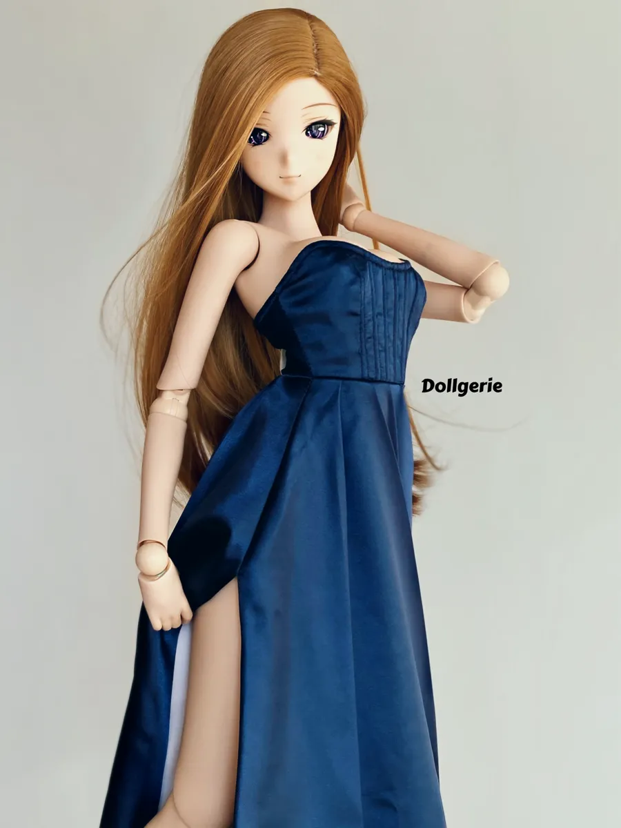 Royal Blue Semi-Sweetheart A-line Gown for SmartDoll and DD (fits S, M, L bust)