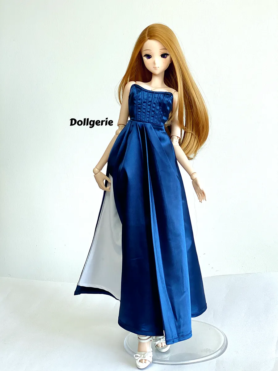Royal Blue Semi-Sweetheart A-line Gown for SmartDoll and DD (fits S, M, L bust)