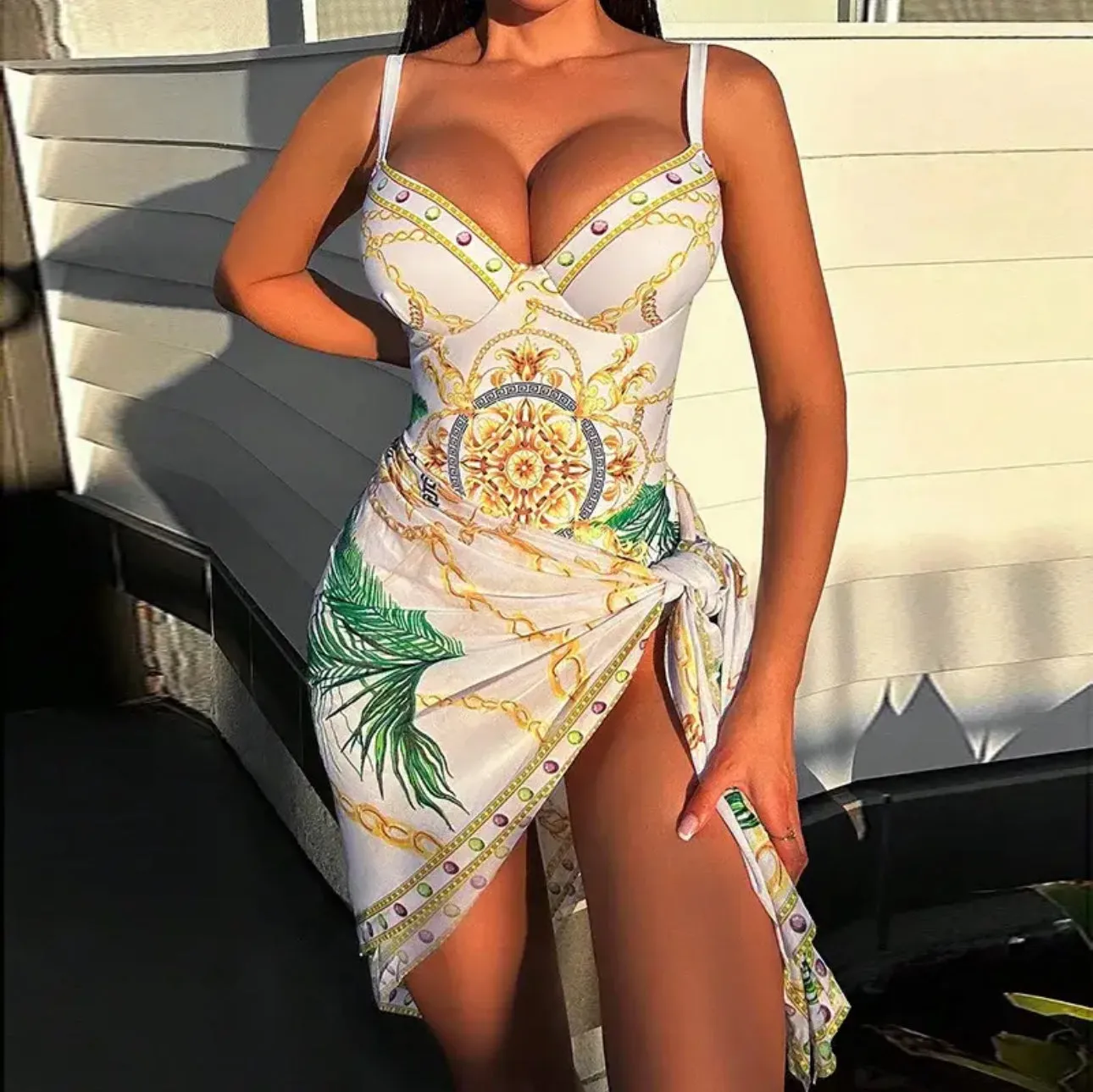 “Royalty” Two Piece Swimsuit and Cover Up