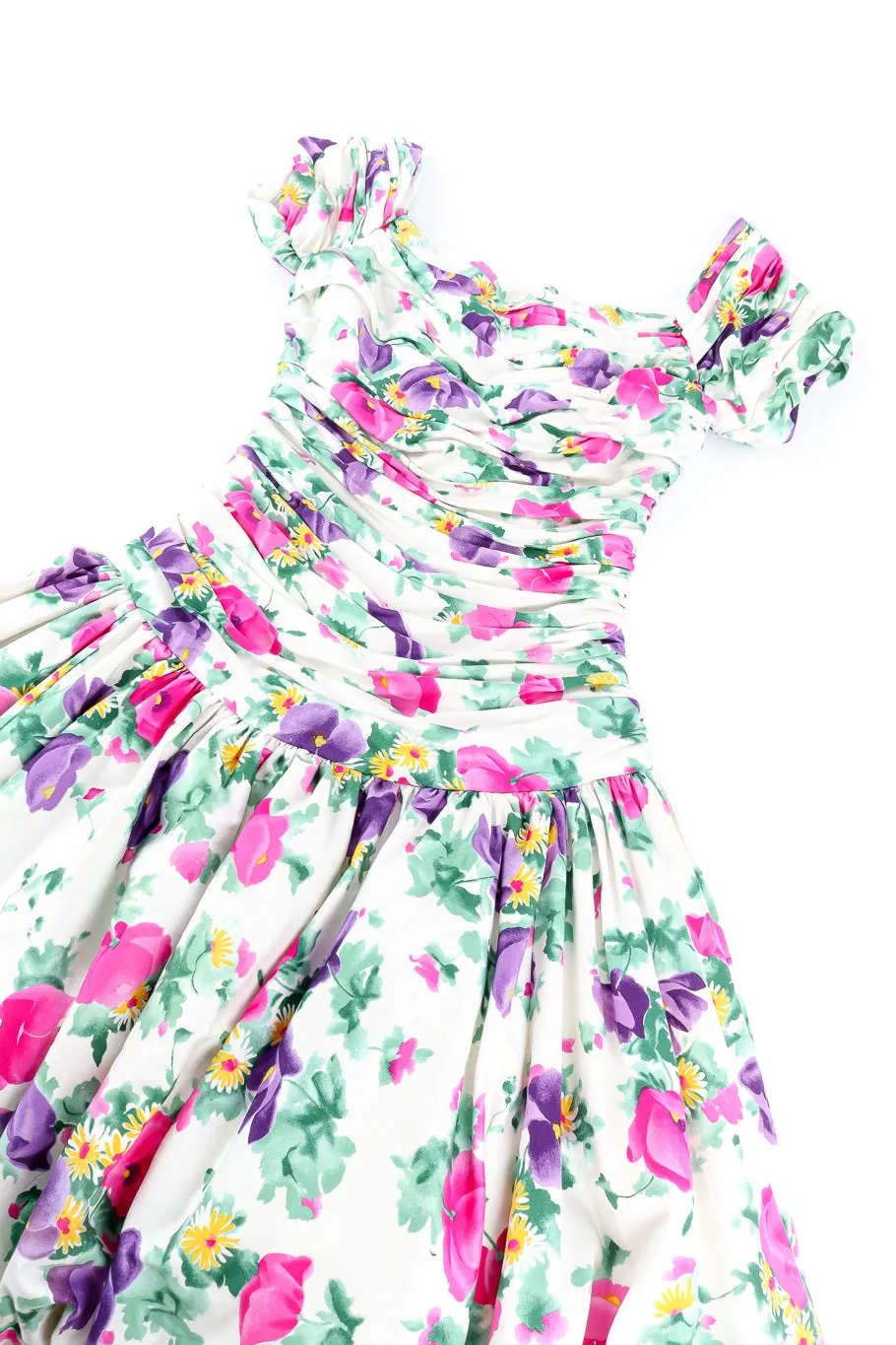 Ruched Bardot Bubble Dress