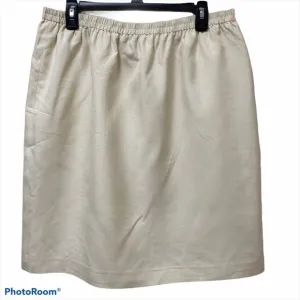 Saks Fifth Avenue Petite 100% Silk Skirt PXL