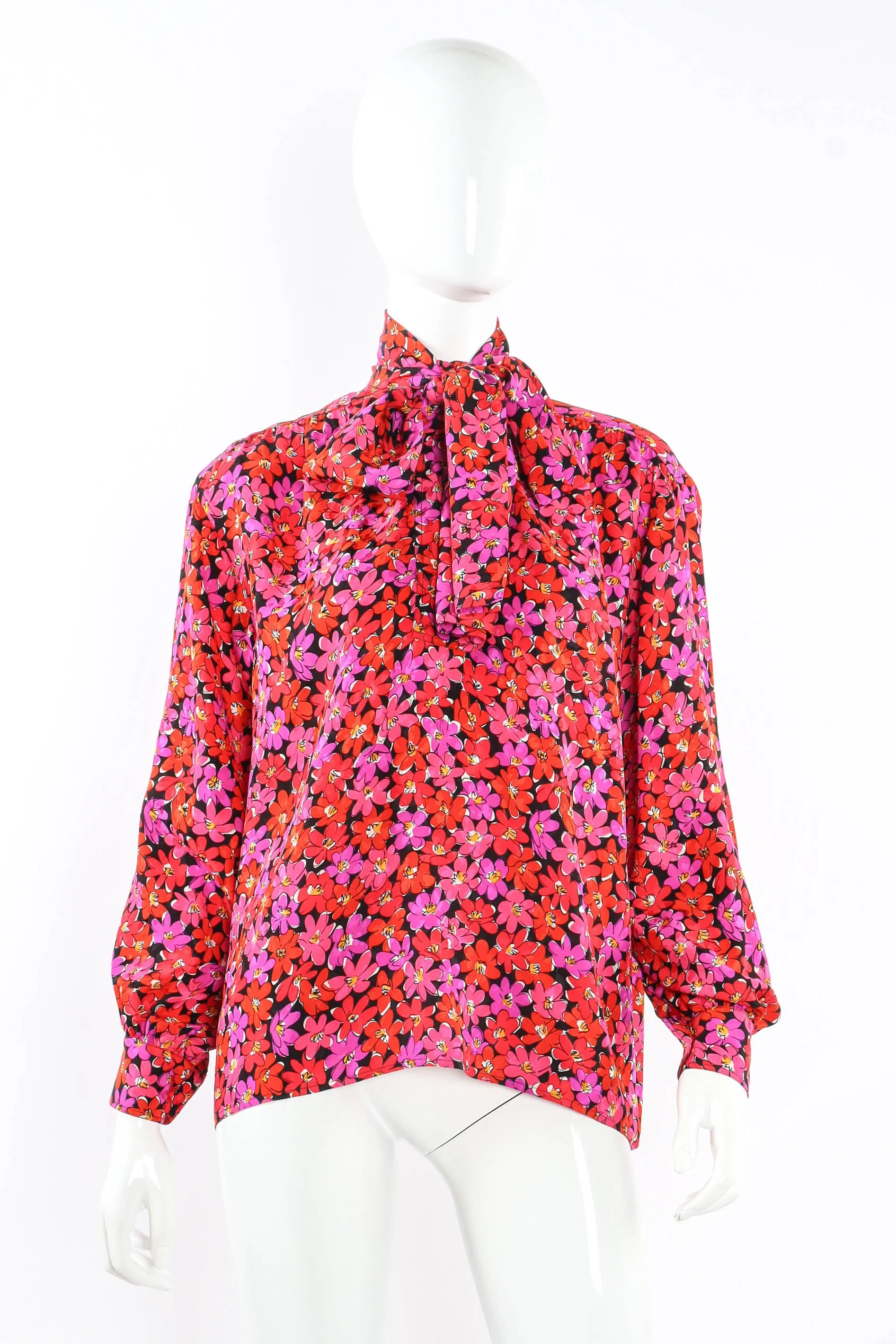 Scribble Floral Print Blouse