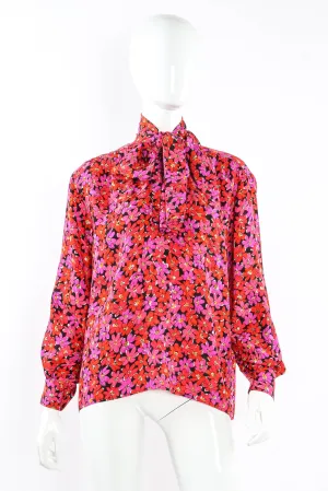 Scribble Floral Print Blouse