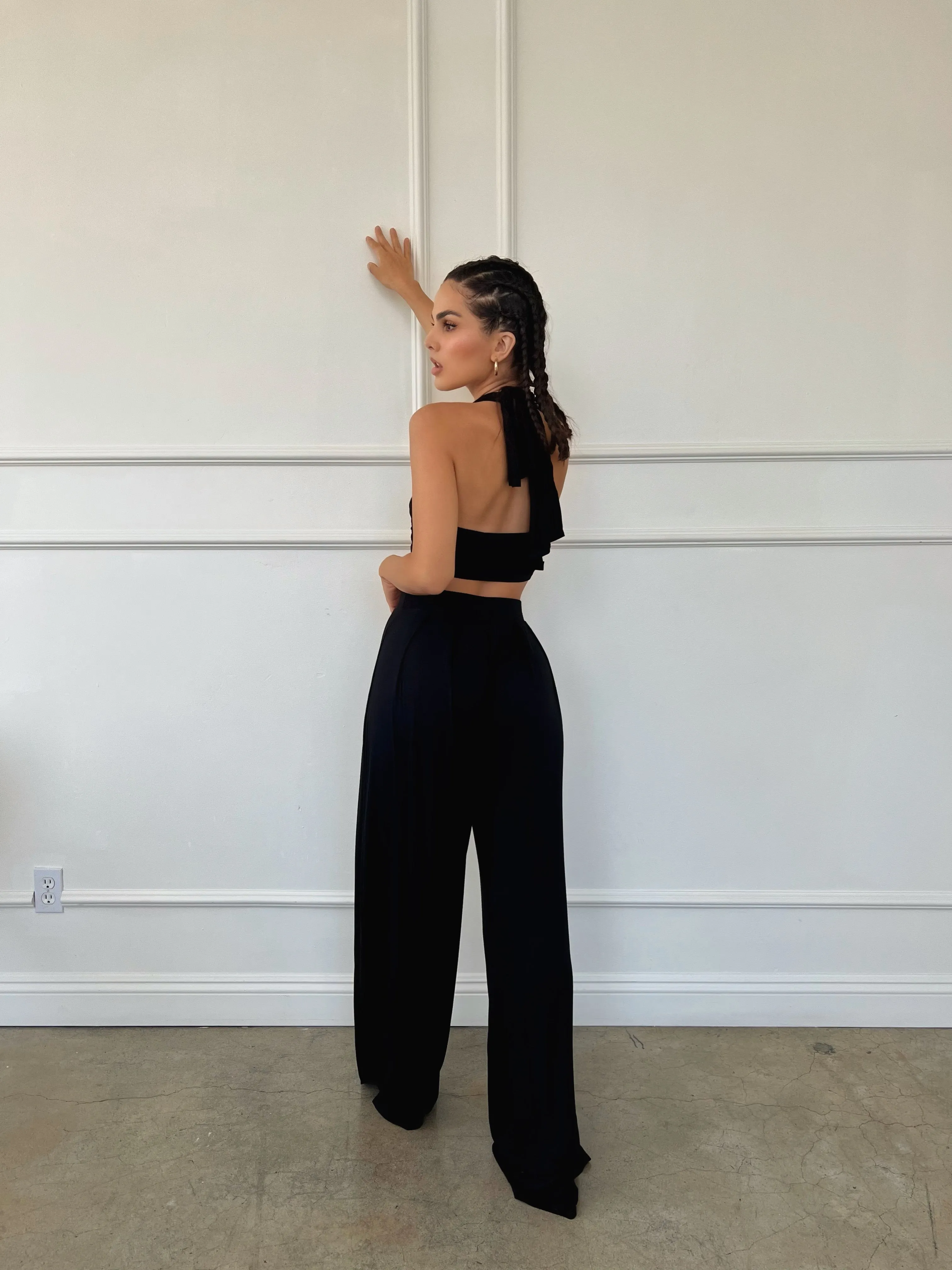 Shayla - Black Tube Top & Pants Set