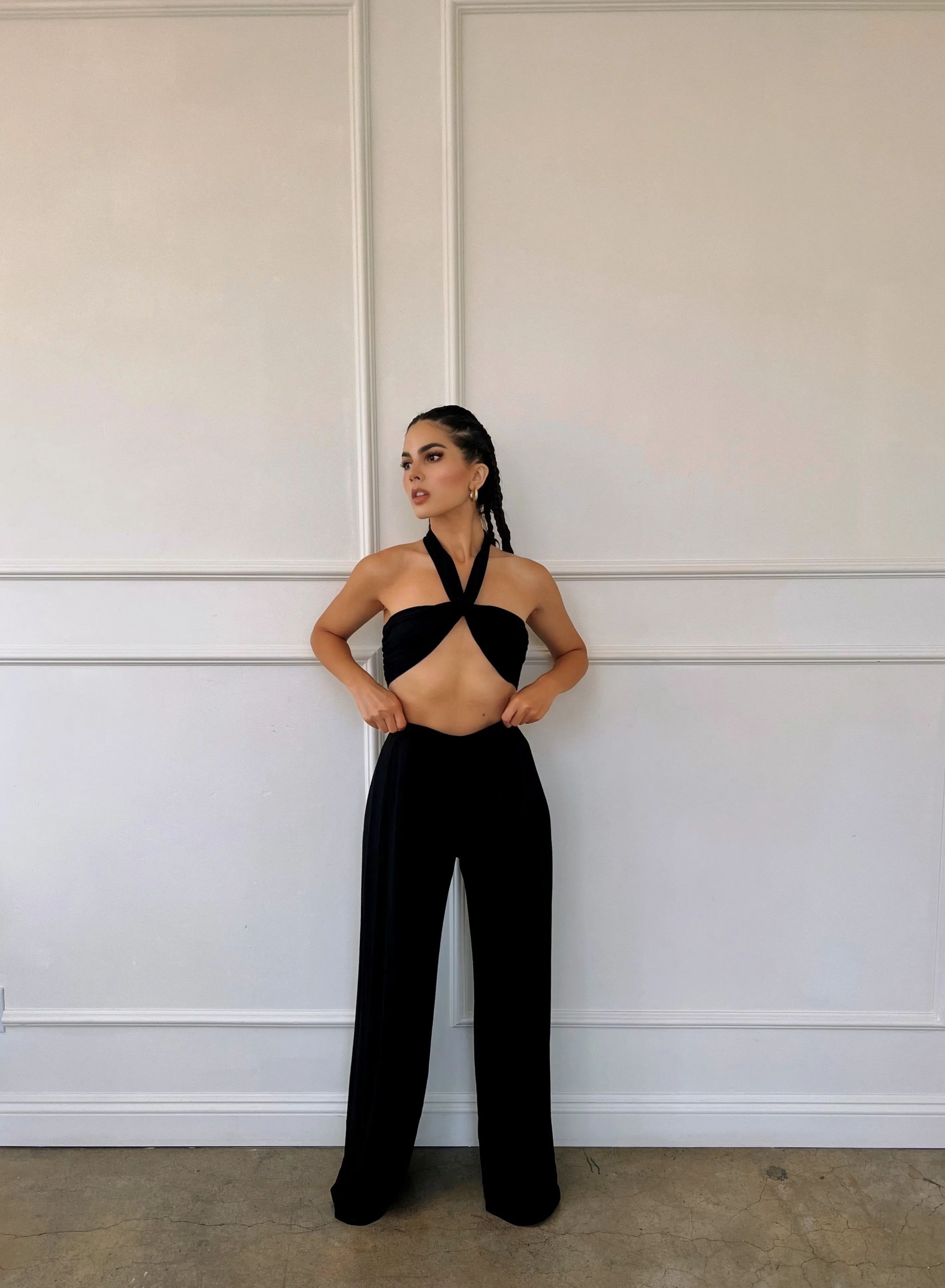 Shayla - Black Tube Top & Pants Set