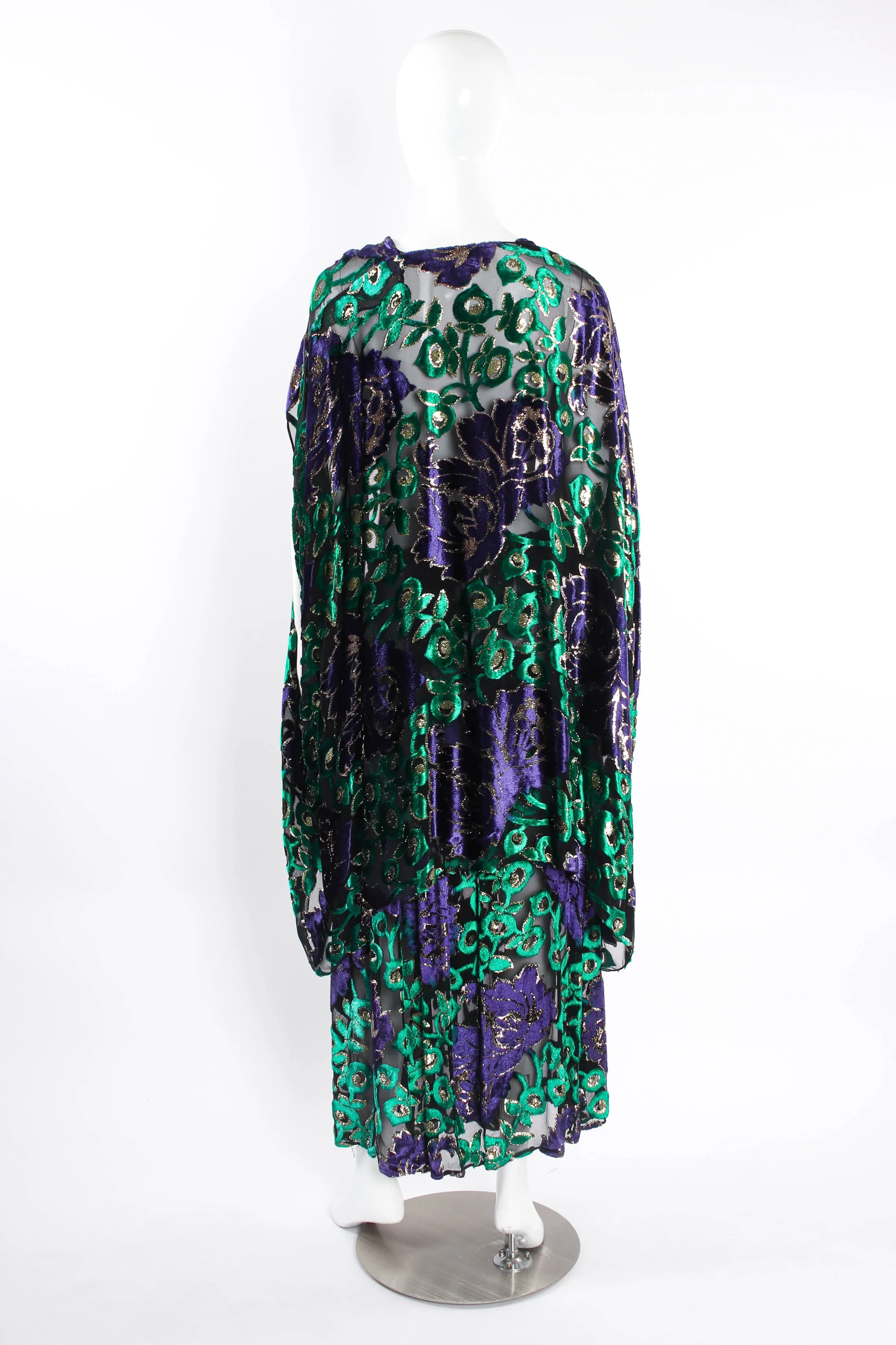Sheer Floral Duster & Skirt Set
