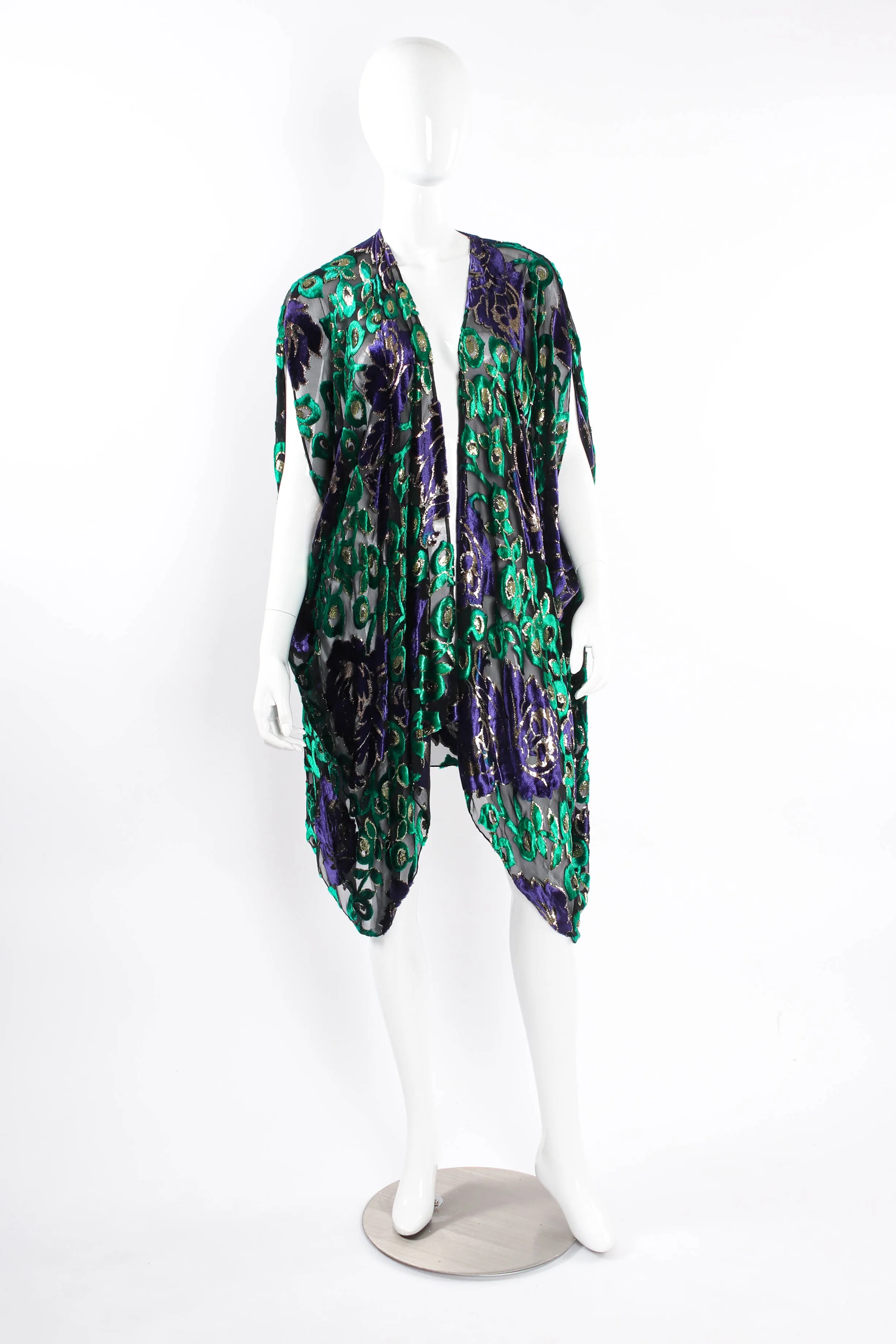 Sheer Floral Duster & Skirt Set
