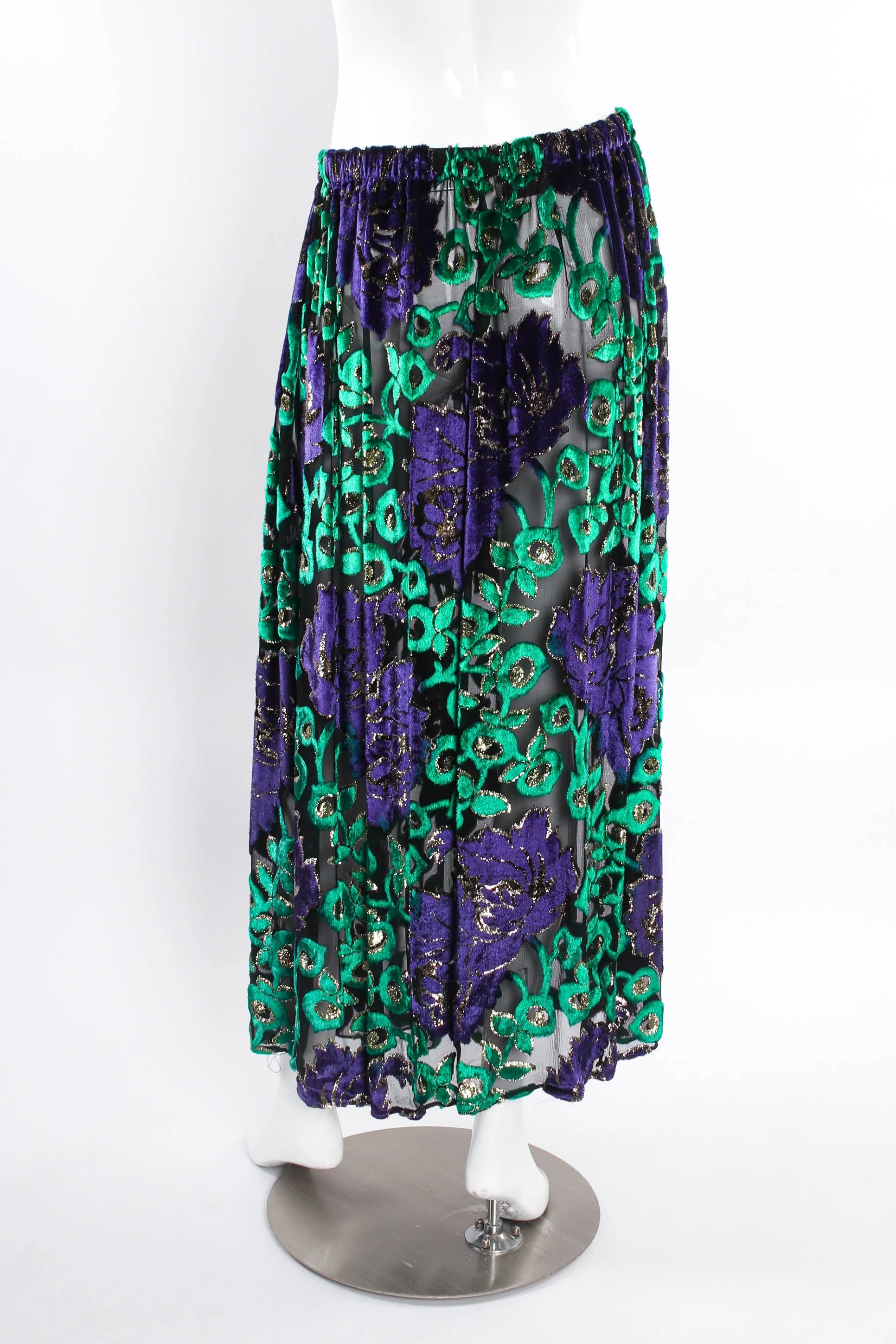 Sheer Floral Duster & Skirt Set