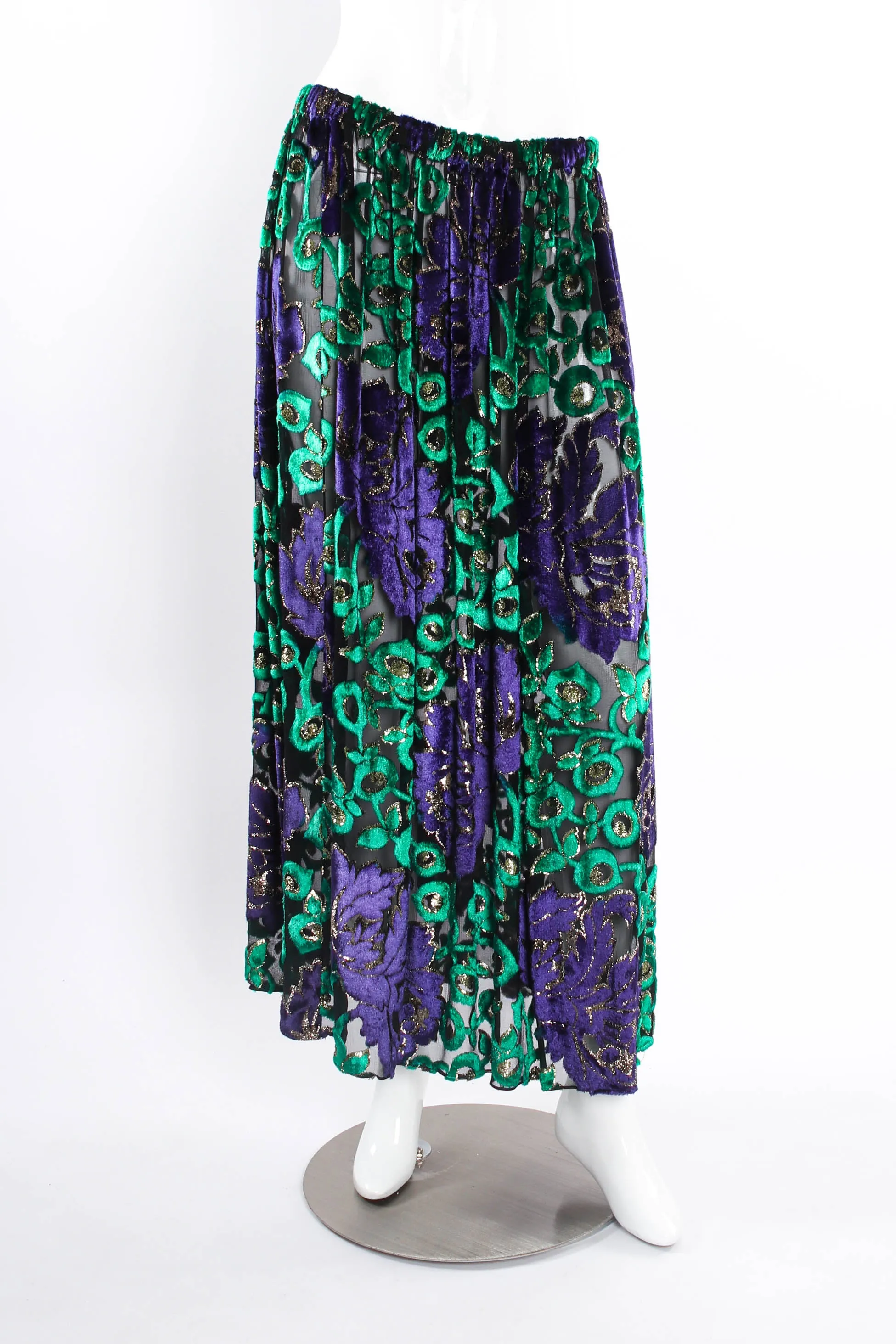 Sheer Floral Duster & Skirt Set