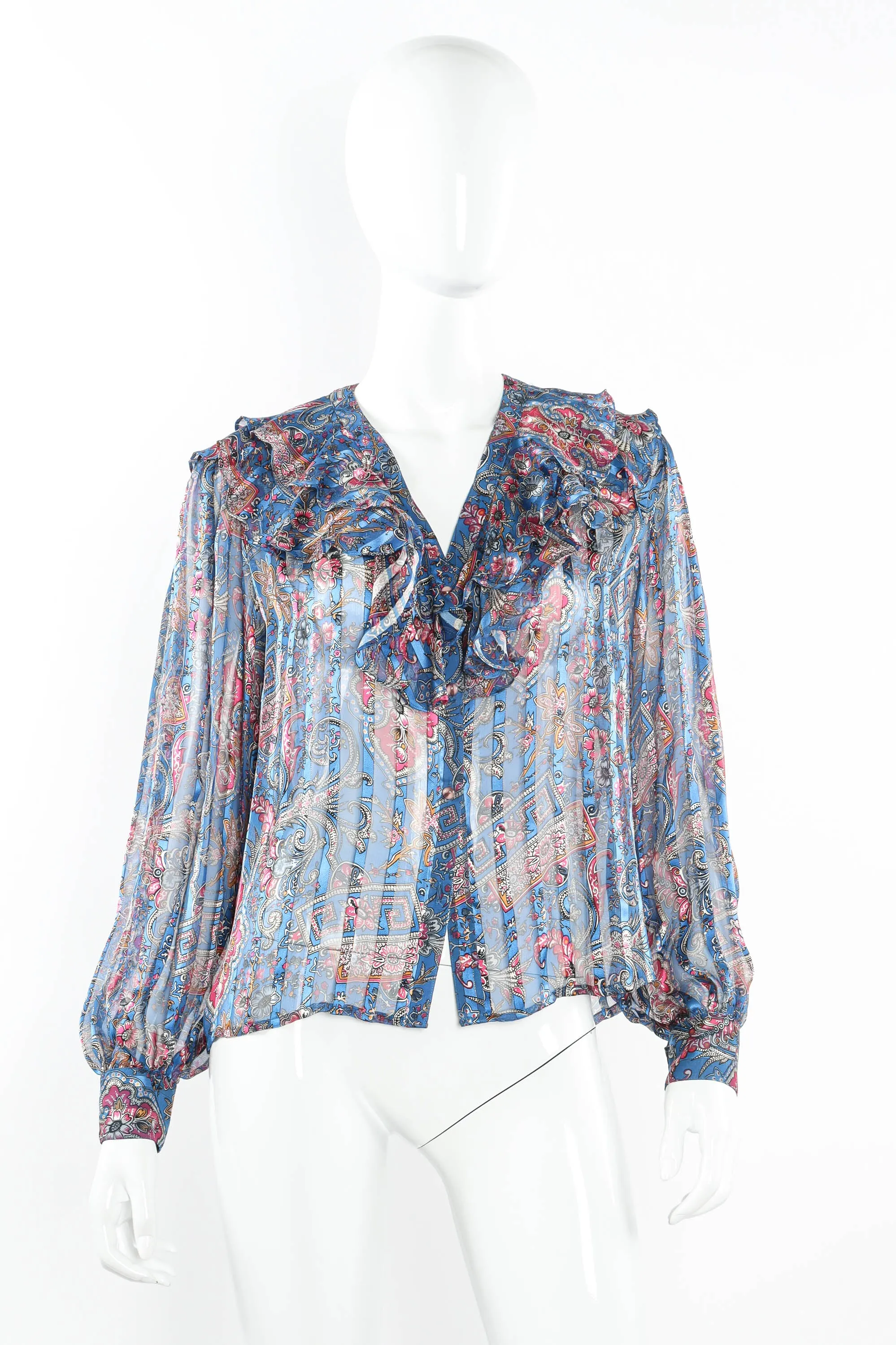 Sheer Paisley Top & Skirt Set