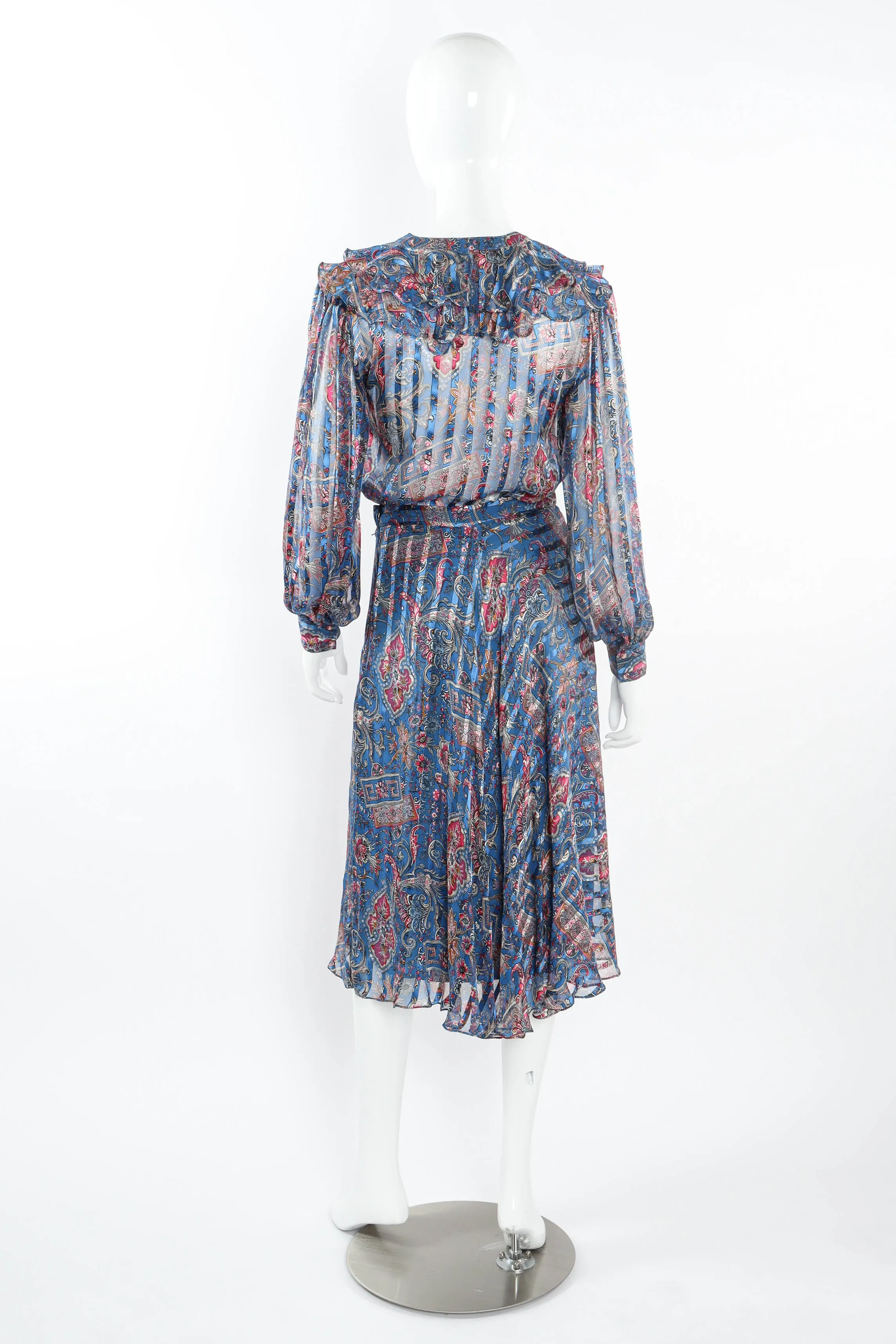 Sheer Paisley Top & Skirt Set