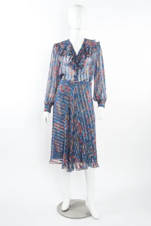 Sheer Paisley Top & Skirt Set