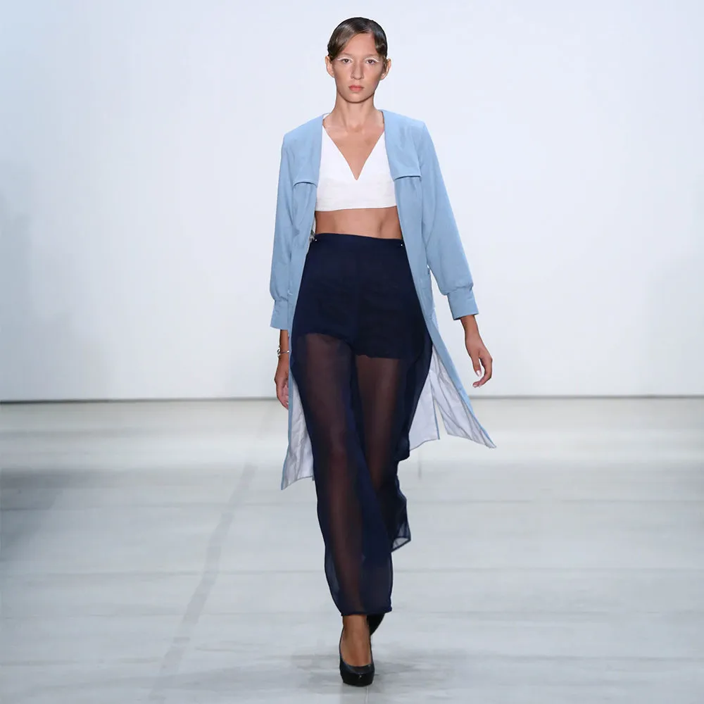 Sheer Pleated Pants