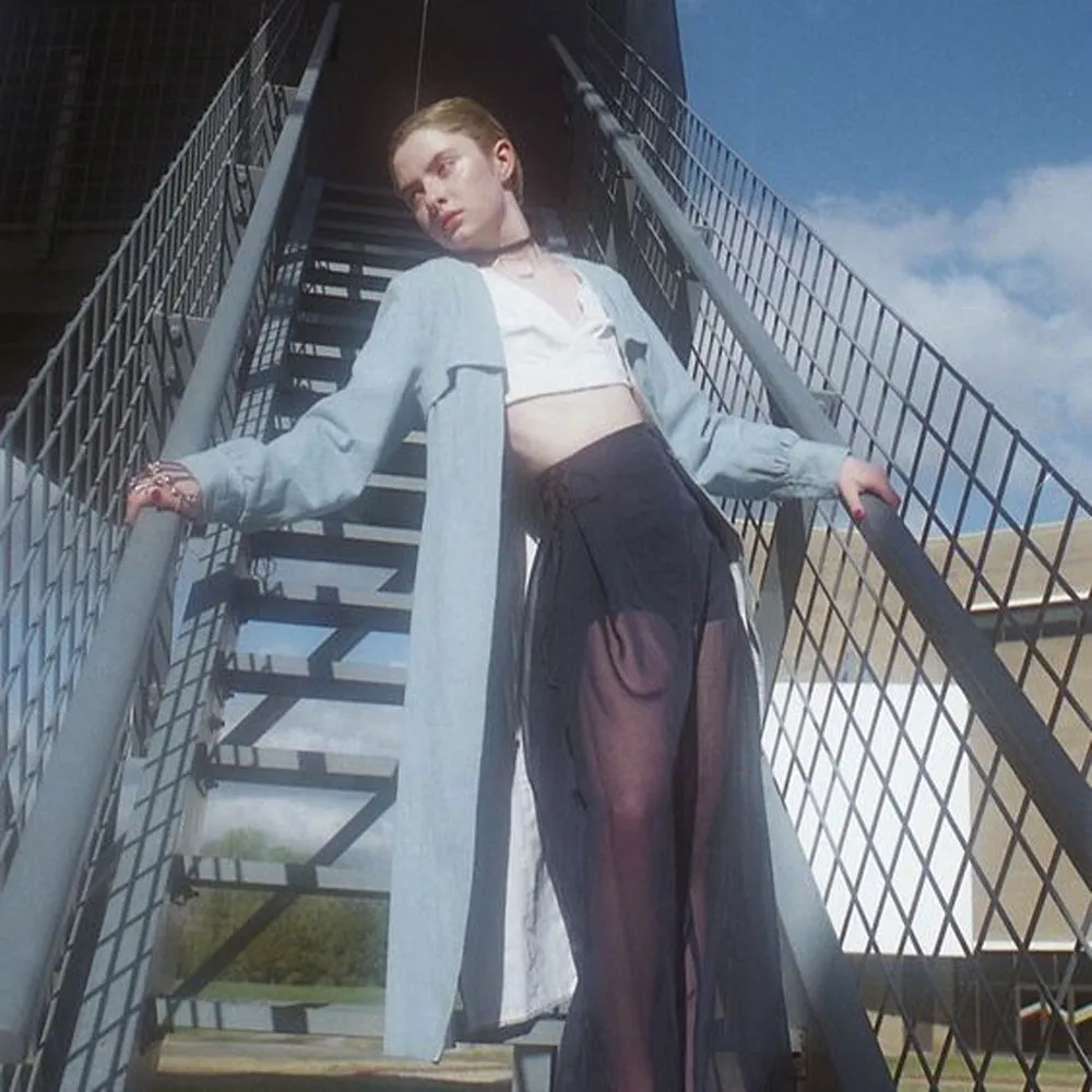 Sheer Pleated Pants
