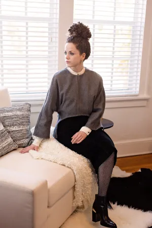 Shira Skirt- Black Seude