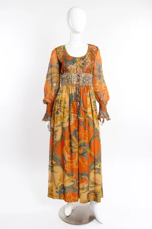 Shirred Sequin Maxi Dress