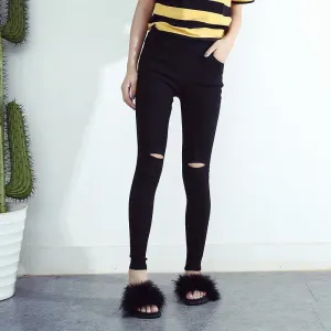 Shredded Pencil Pants