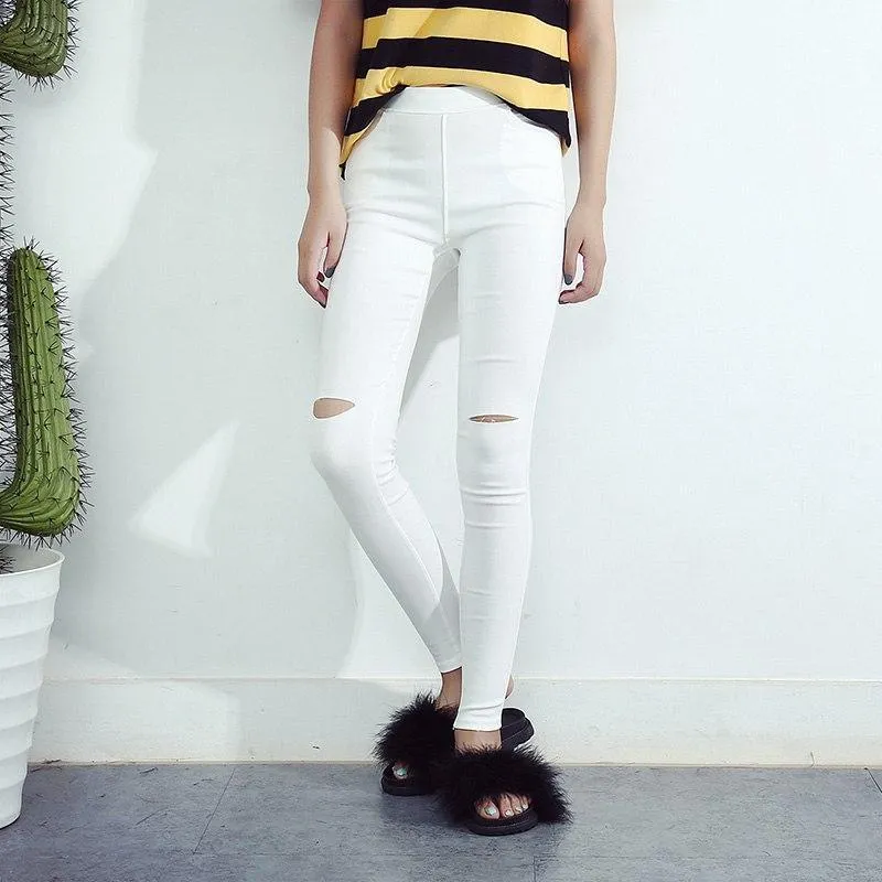 Shredded Pencil Pants