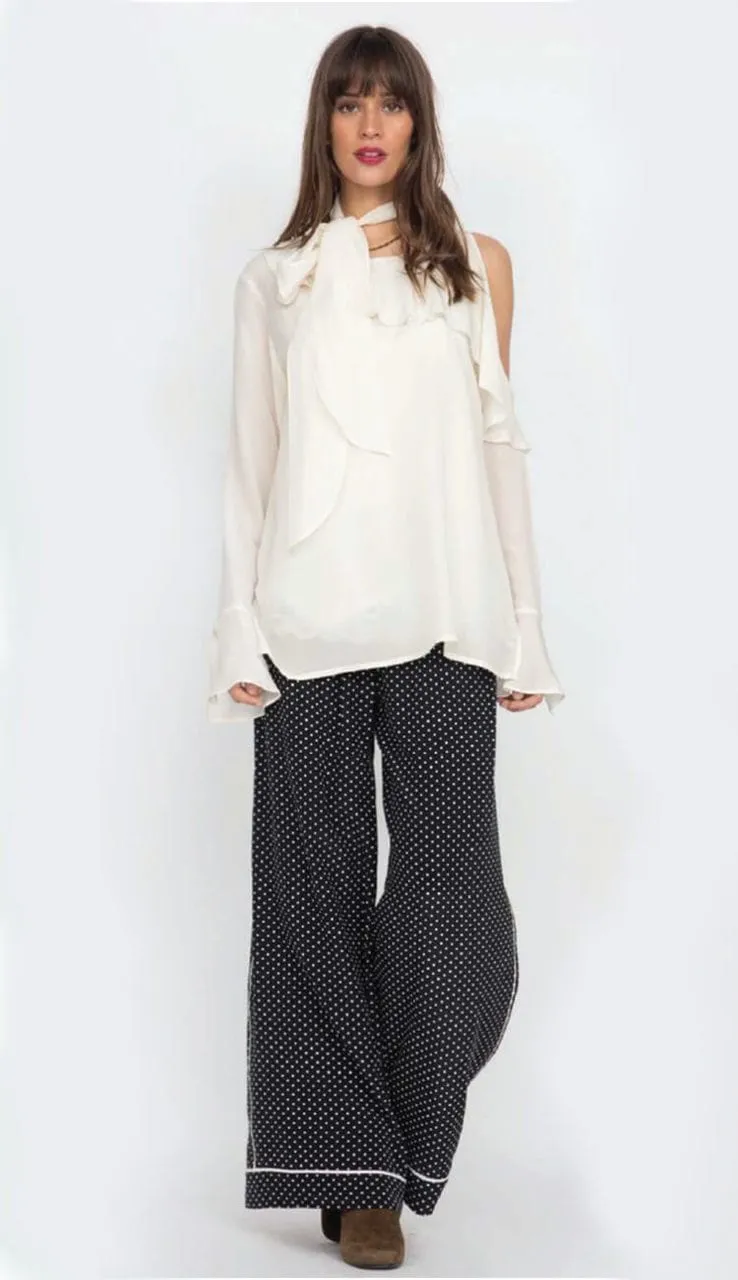 Side Ruffle Top - Eggwhite