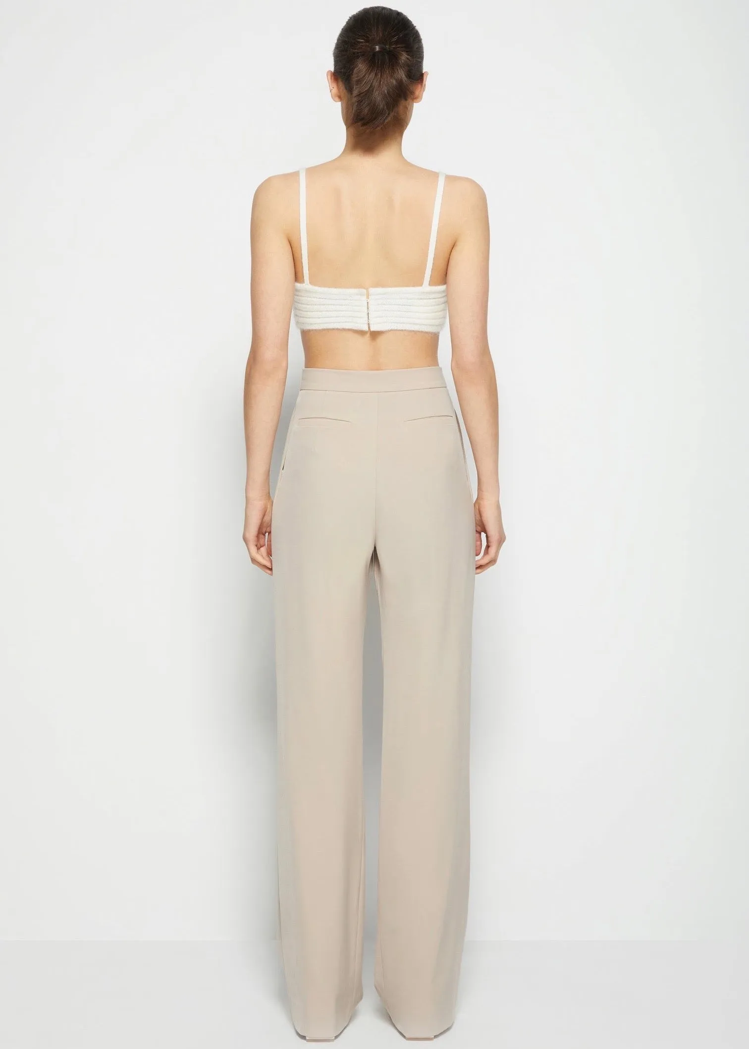 Sienna Recycled Twill Pleated Pants (Otter)