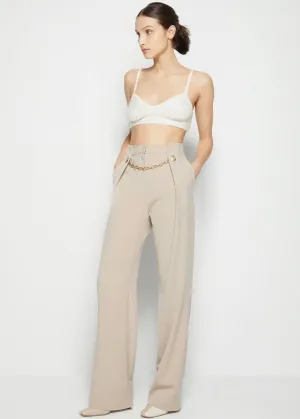 Sienna Recycled Twill Pleated Pants (Otter)