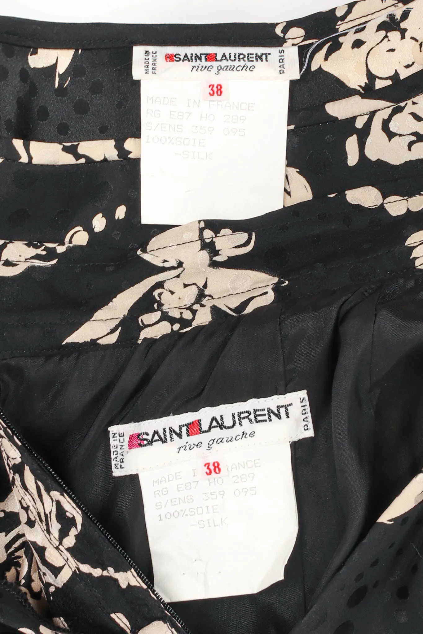Silk Fan Print Top & Skirt Set