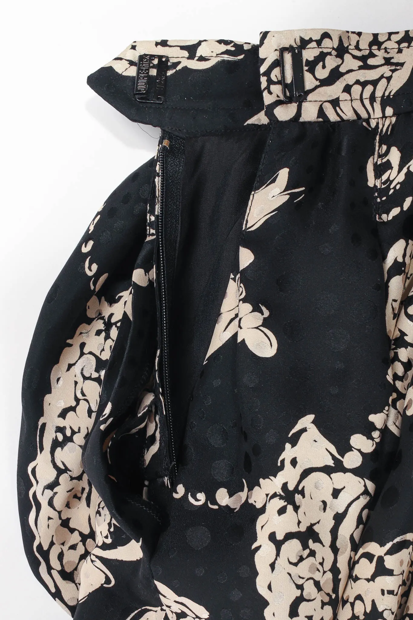 Silk Fan Print Top & Skirt Set