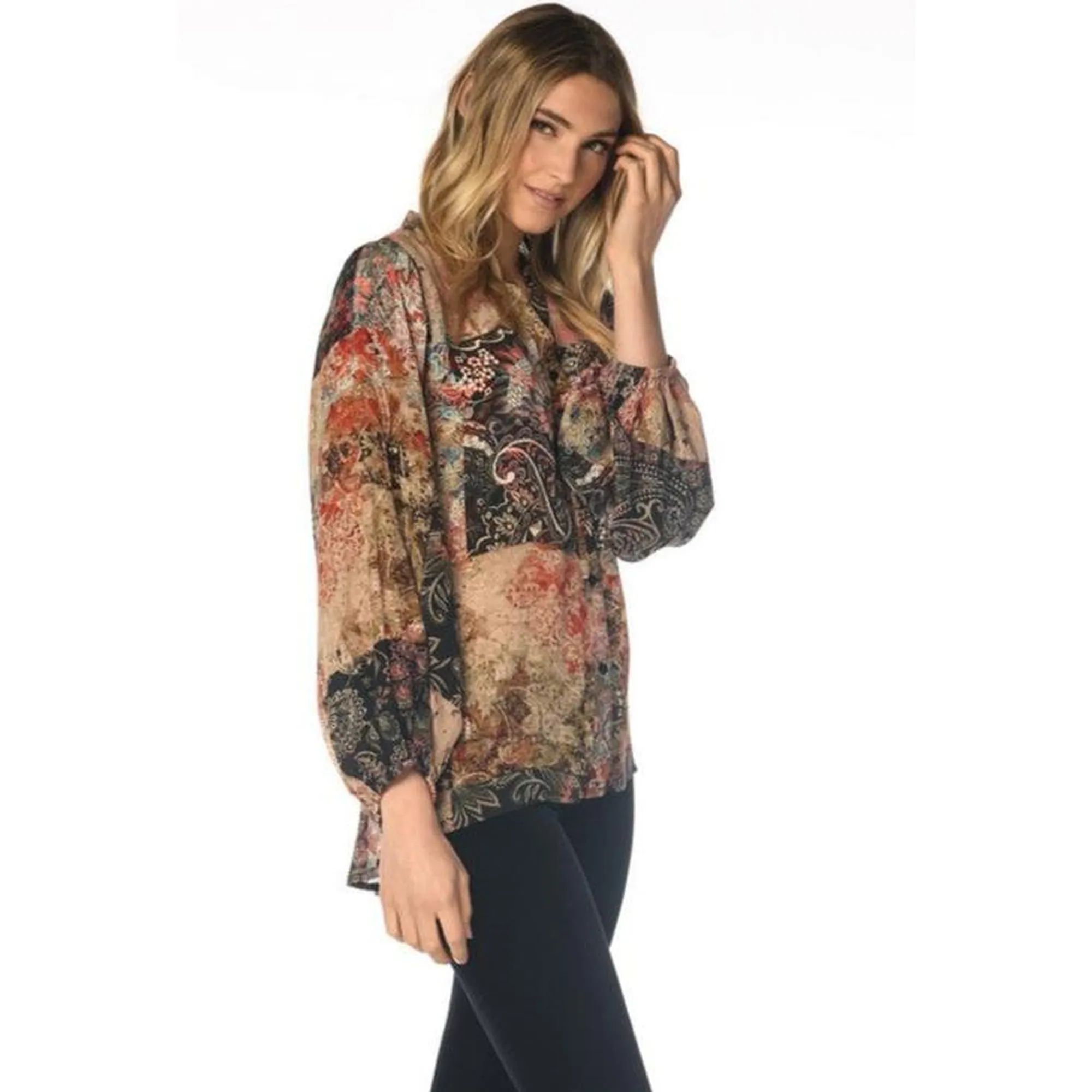 Silk Melany Beige Top
