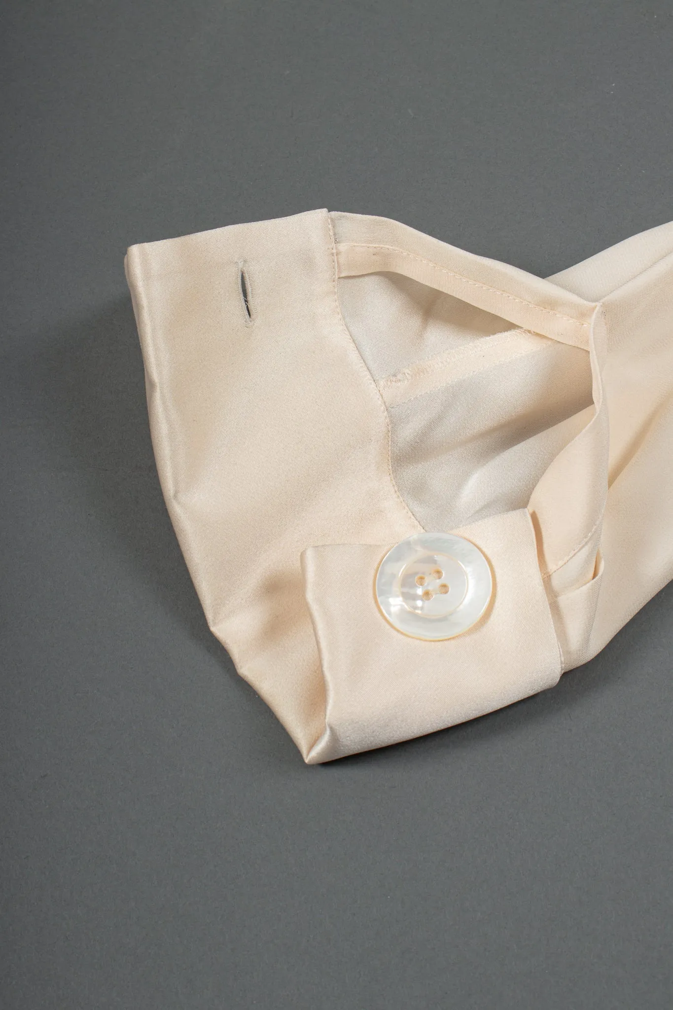 Silk Panel Tuck Bow Blouse