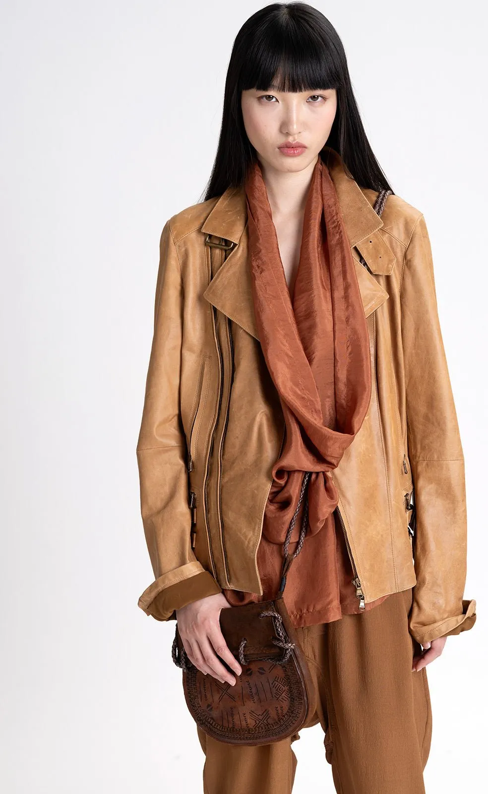 Silk Sleeveless Cowl Top