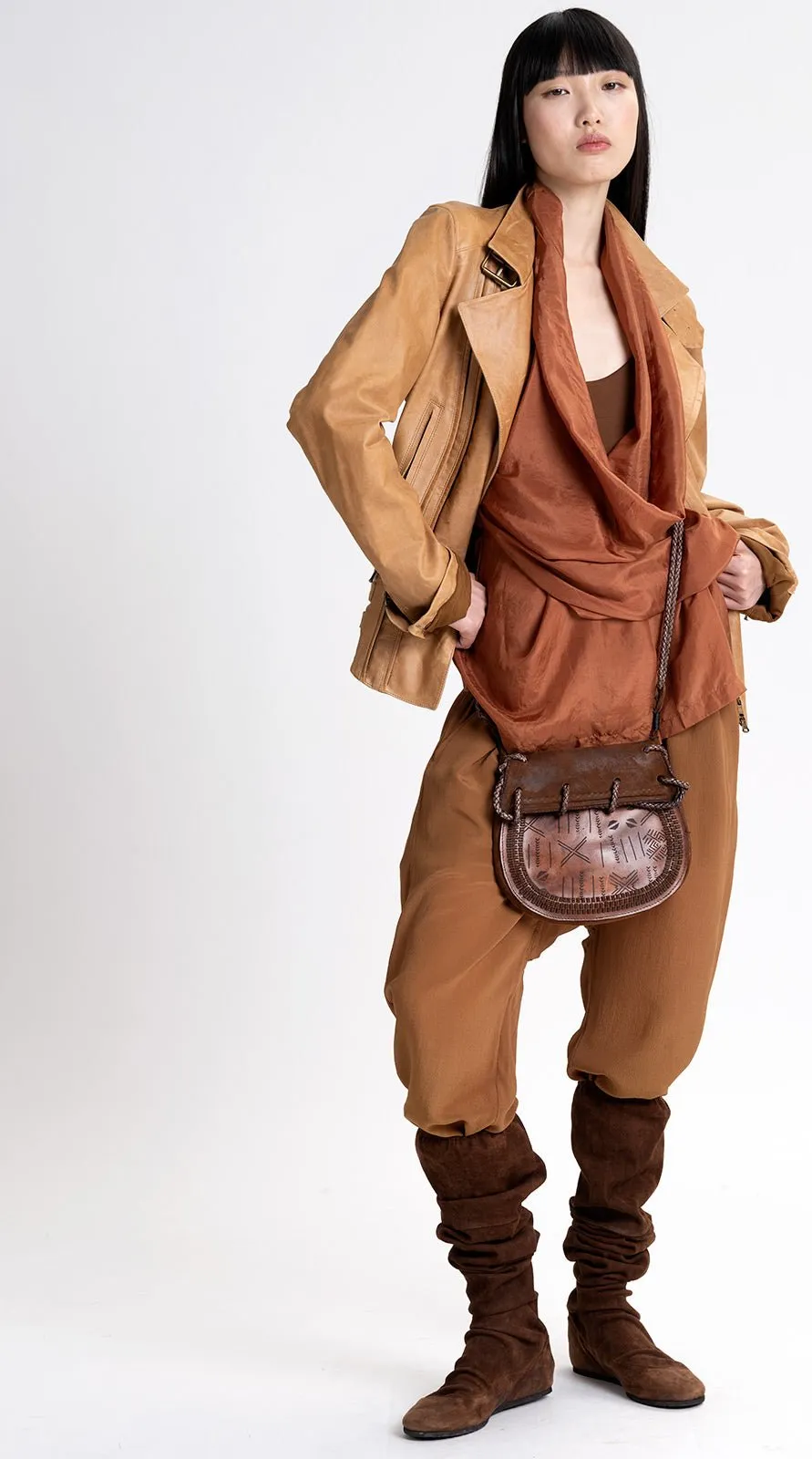 Silk Sleeveless Cowl Top