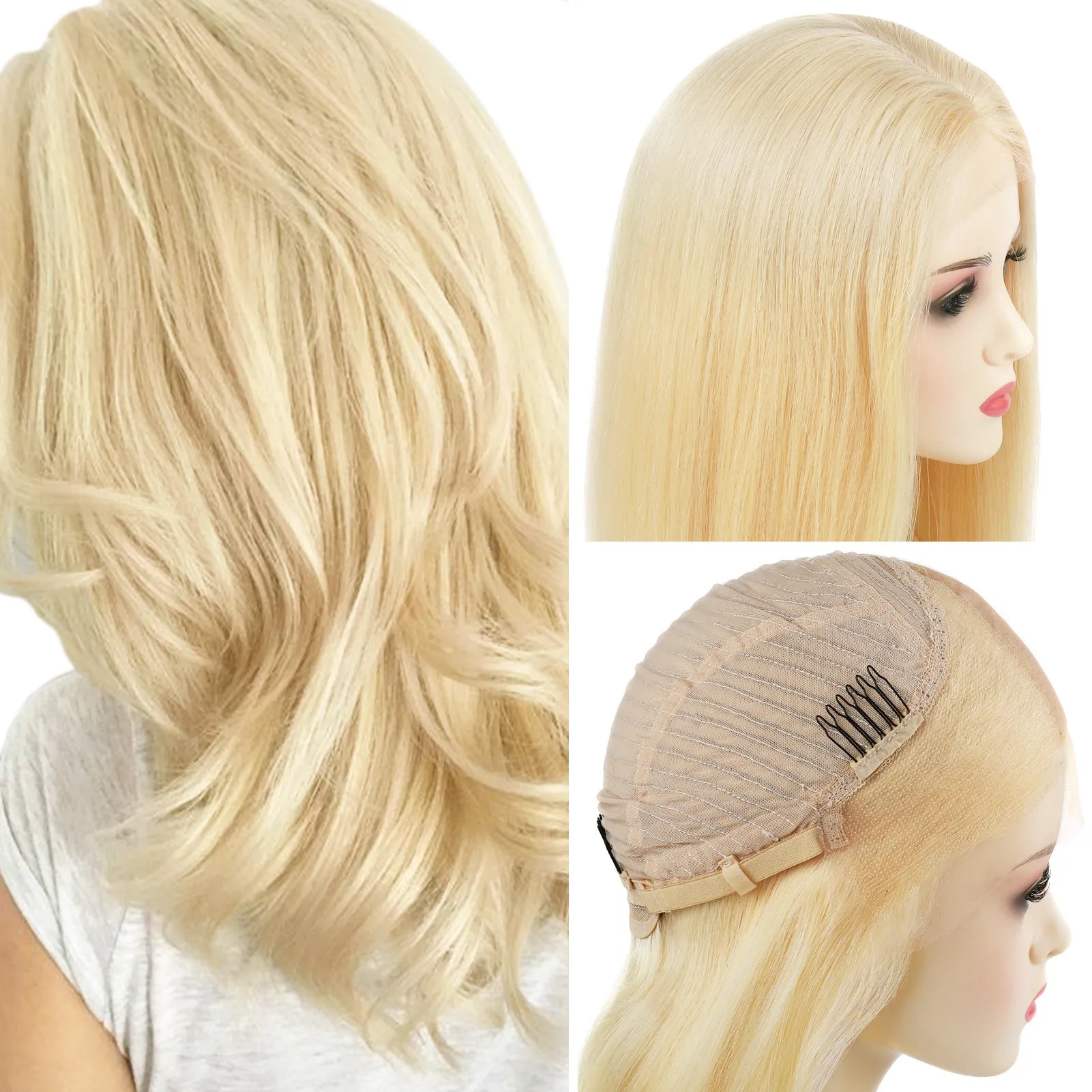 Silk Top Lace Front Wig 100% Virgin Human Hair Color 60#