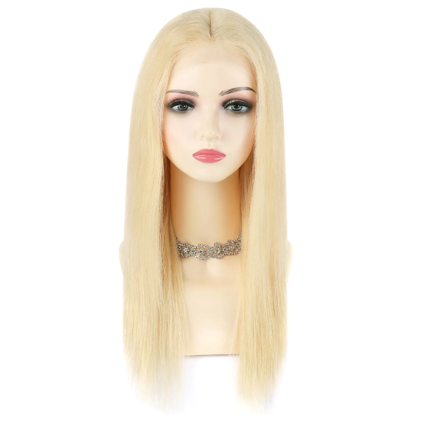 Silk Top Lace Front Wig 100% Virgin Human Hair Color 60#