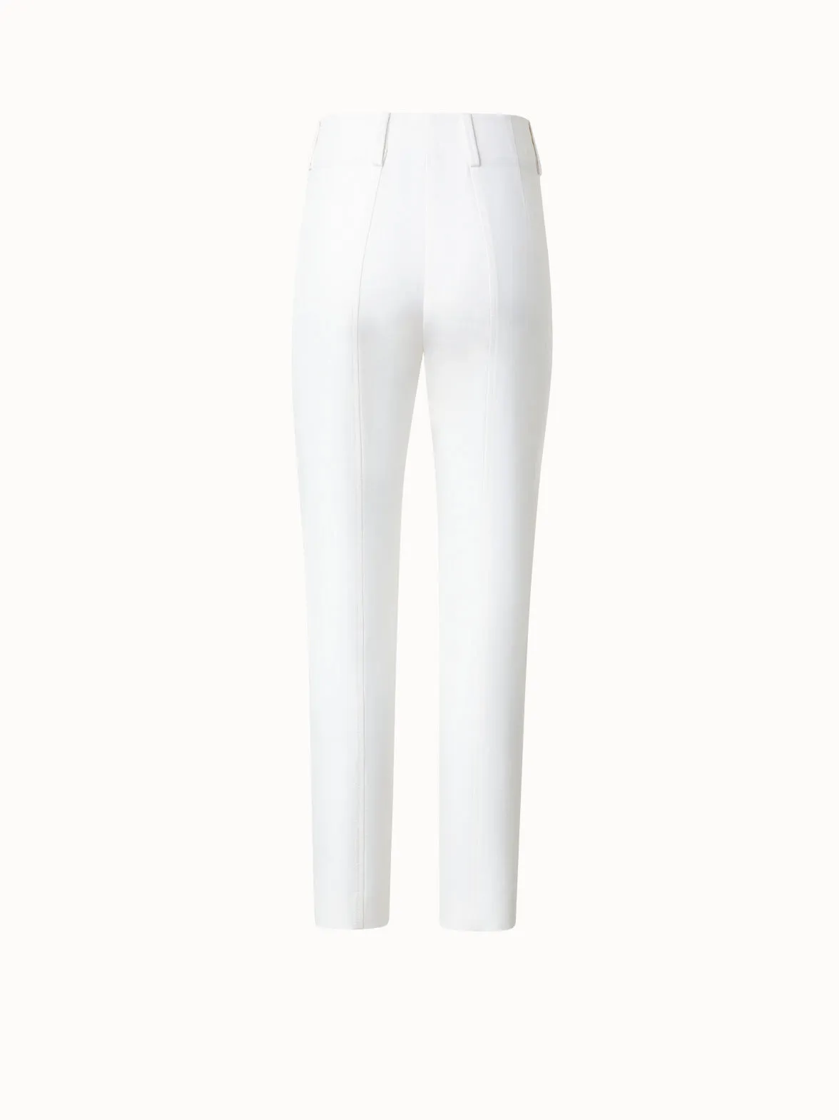 Slim Cotton Silk Double-Face Pants