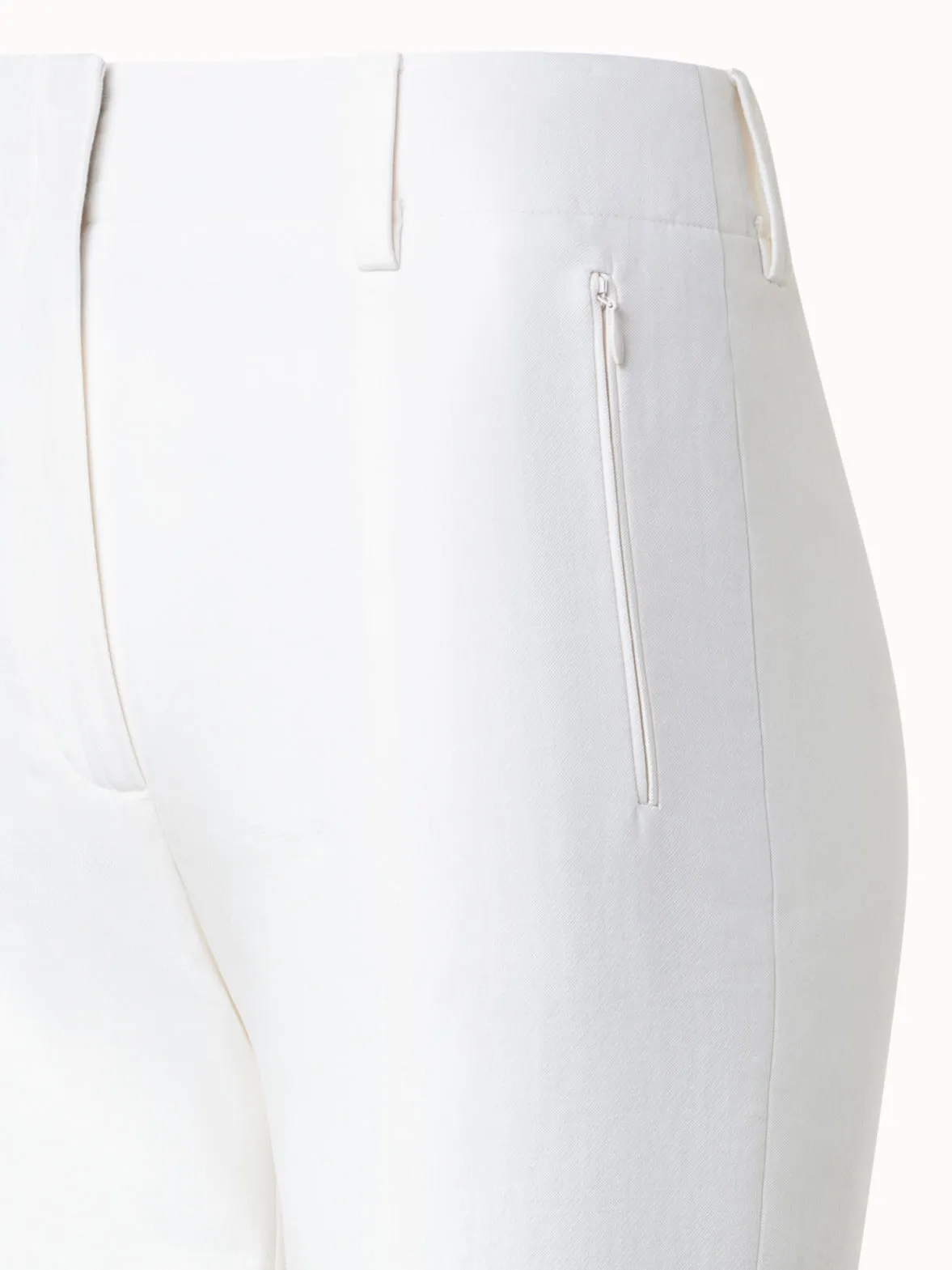 Slim Cotton Silk Double-Face Pants