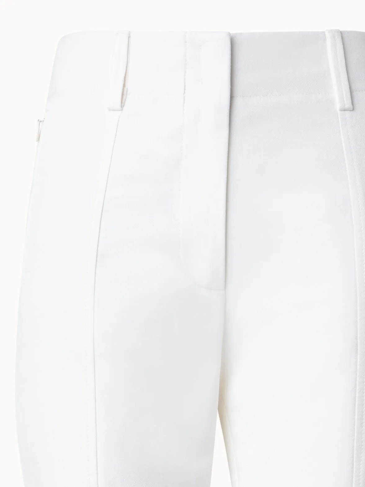Slim Cotton Silk Double-Face Pants